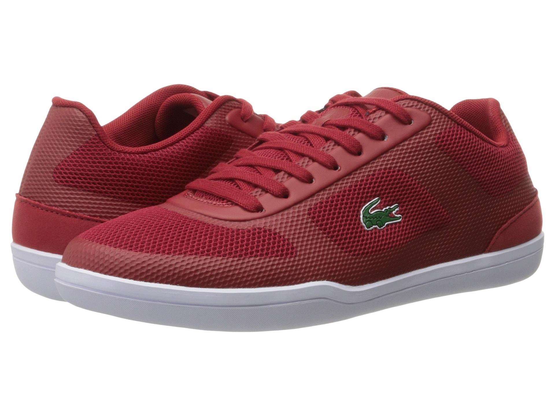 lacoste red sneakers