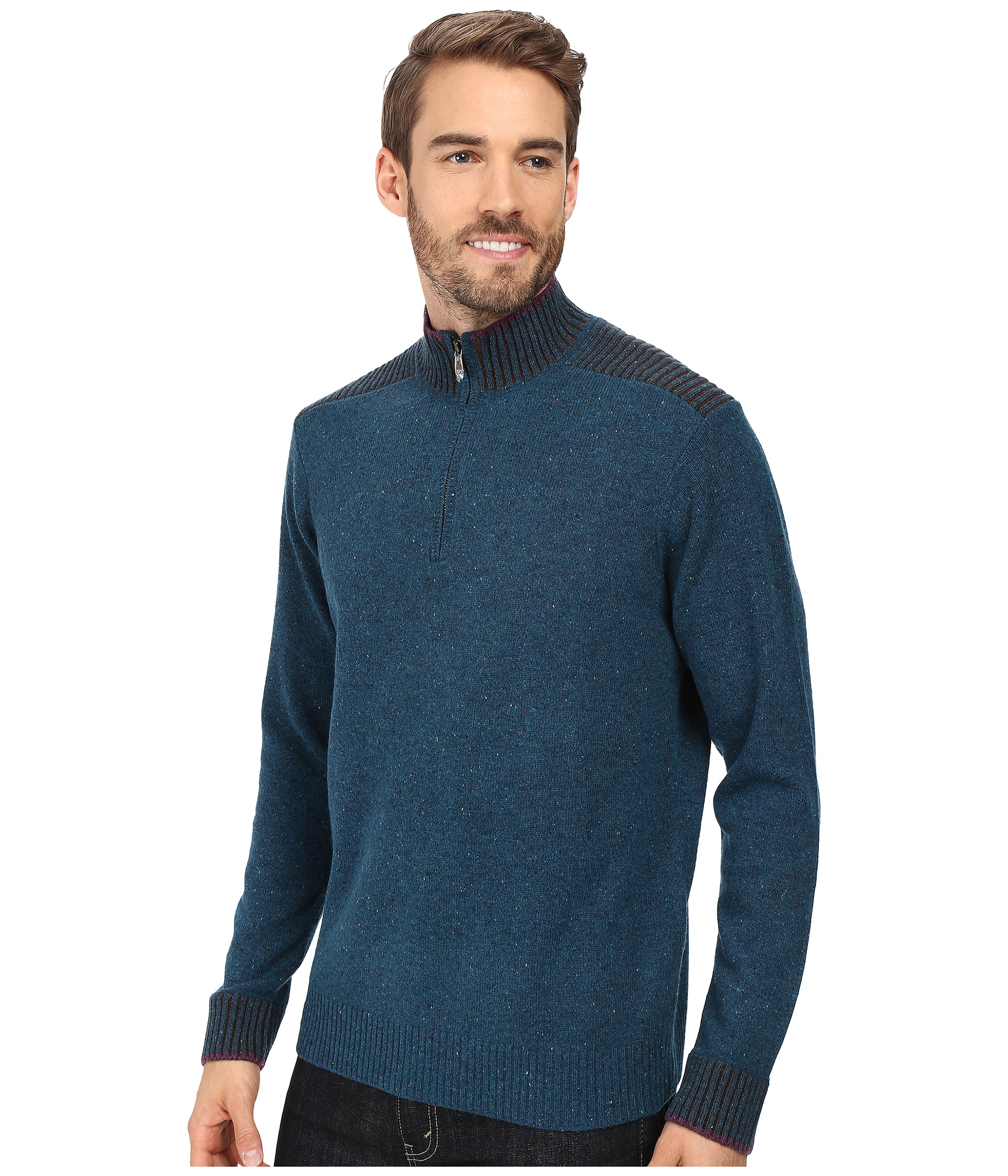 Download Robert Graham Wool Terzo 1/2 Zip Sweater for Men - Lyst