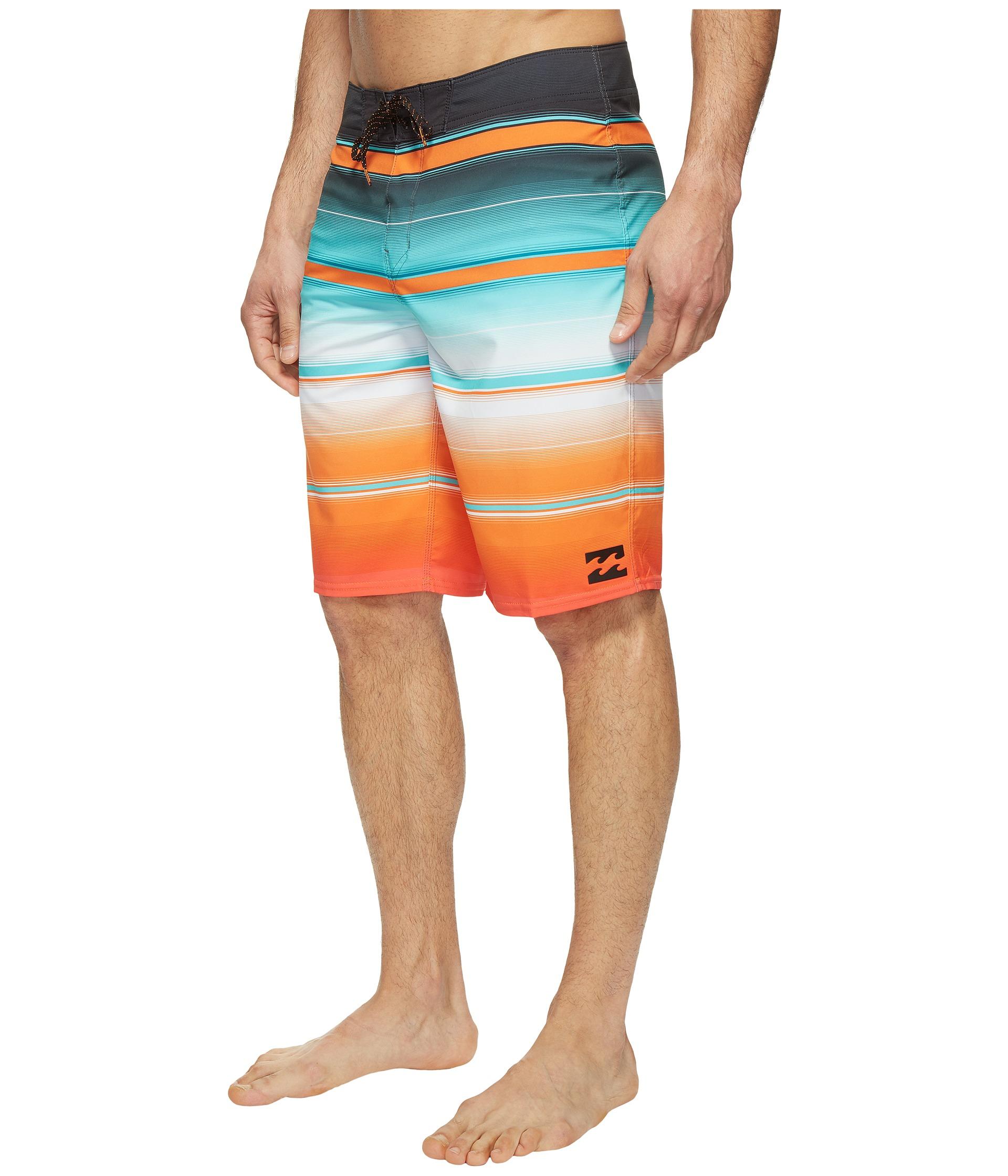 Billabong Synthetic All Day X Stripe Boardshorts in Orange for Men Lyst