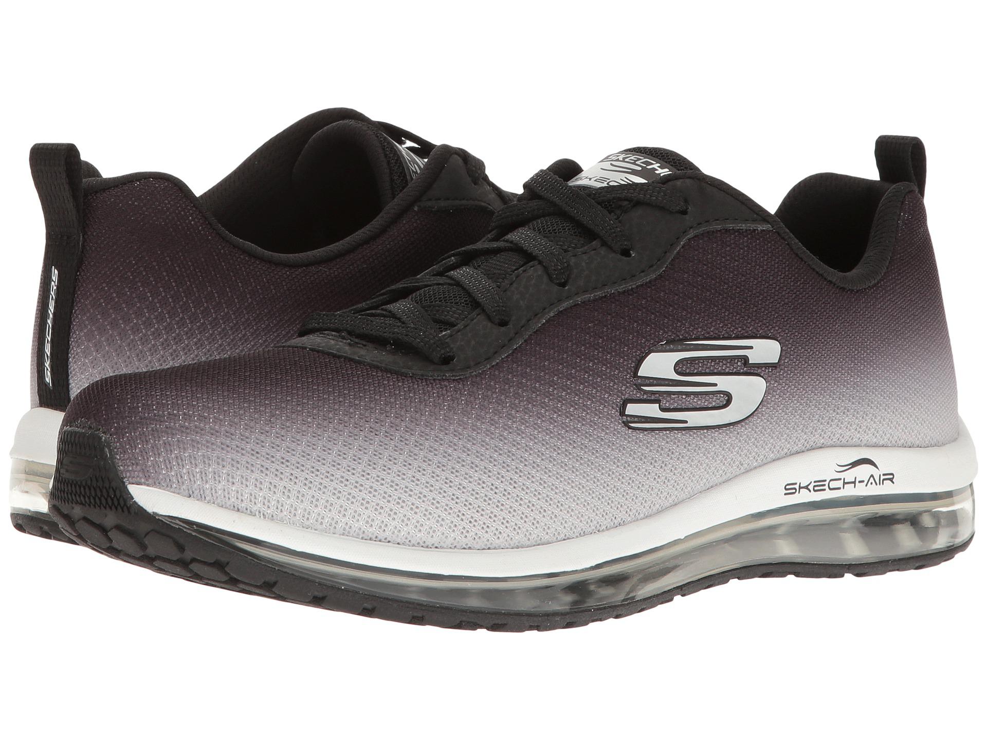 Skechers Ombre Mesh Lace-up W/ Air Cool in Black - Lyst
