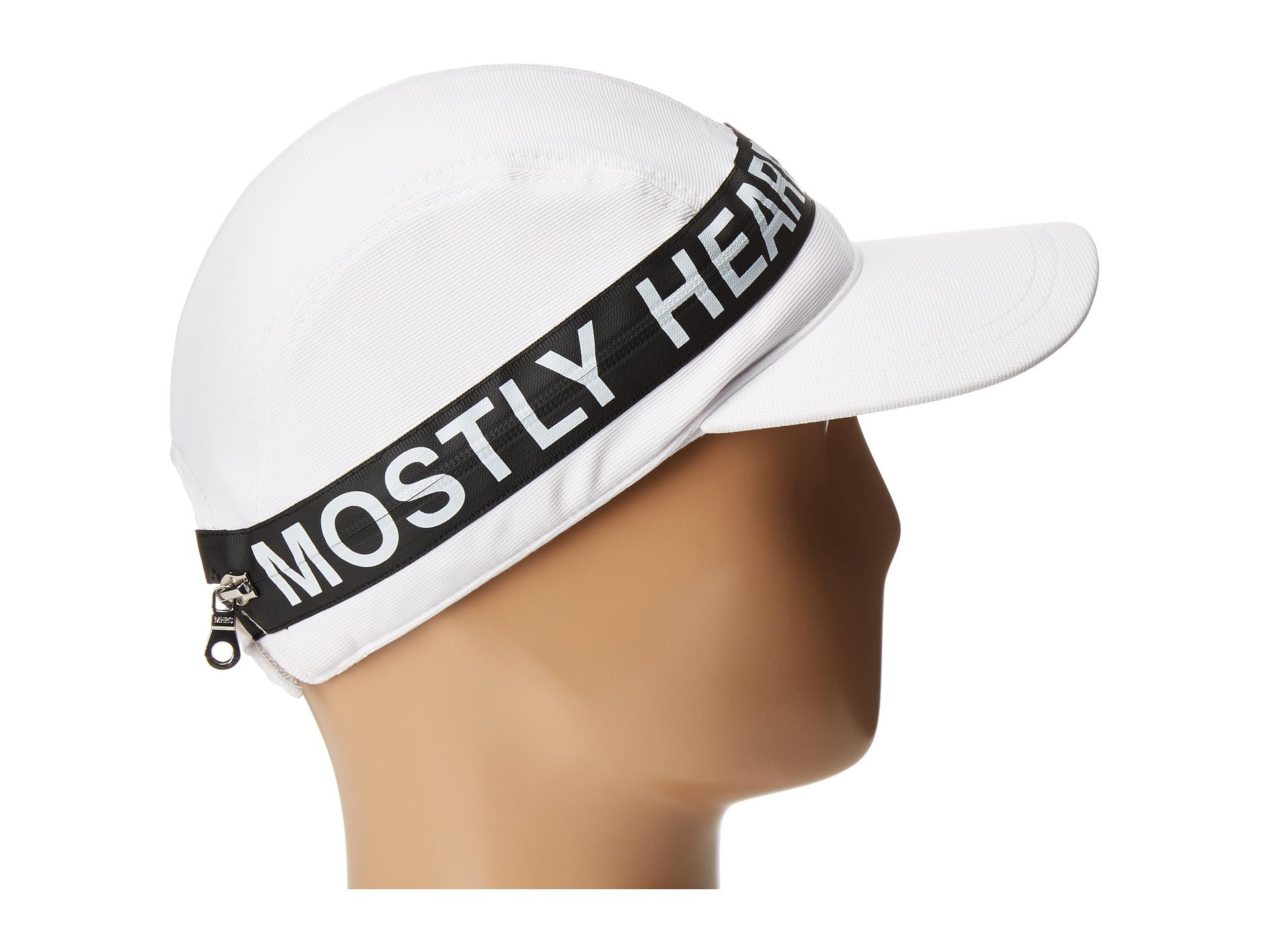 Mostly Heard Rarely Seen Zipper Convertible Visor Hat in White for Men ...