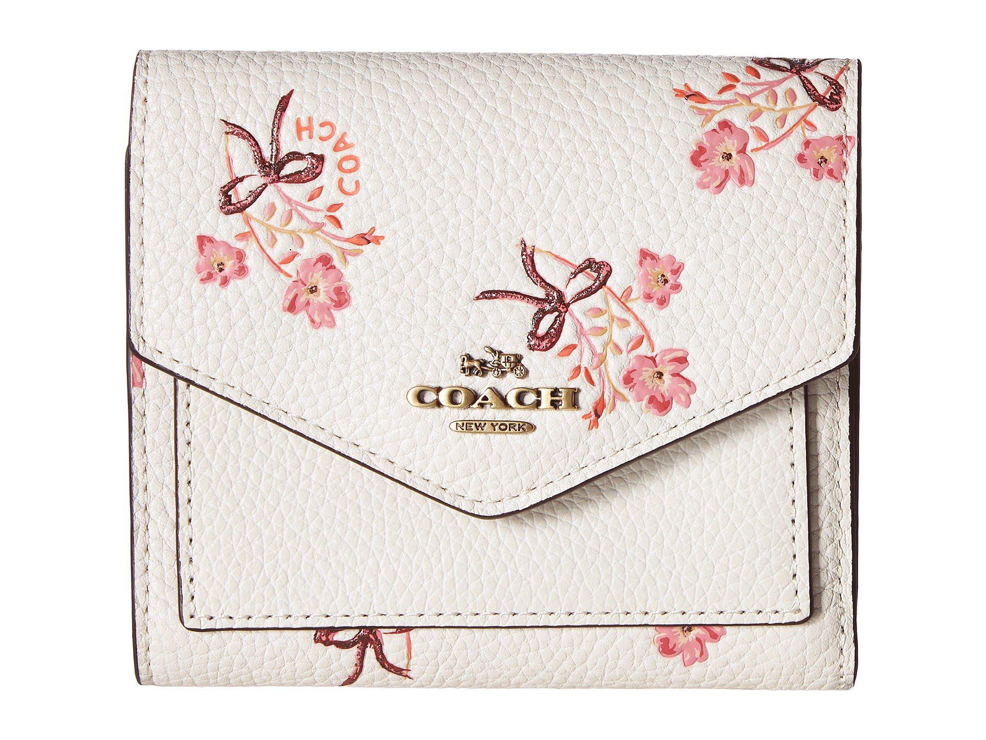COACH Small Wallet With Flower Patch Print