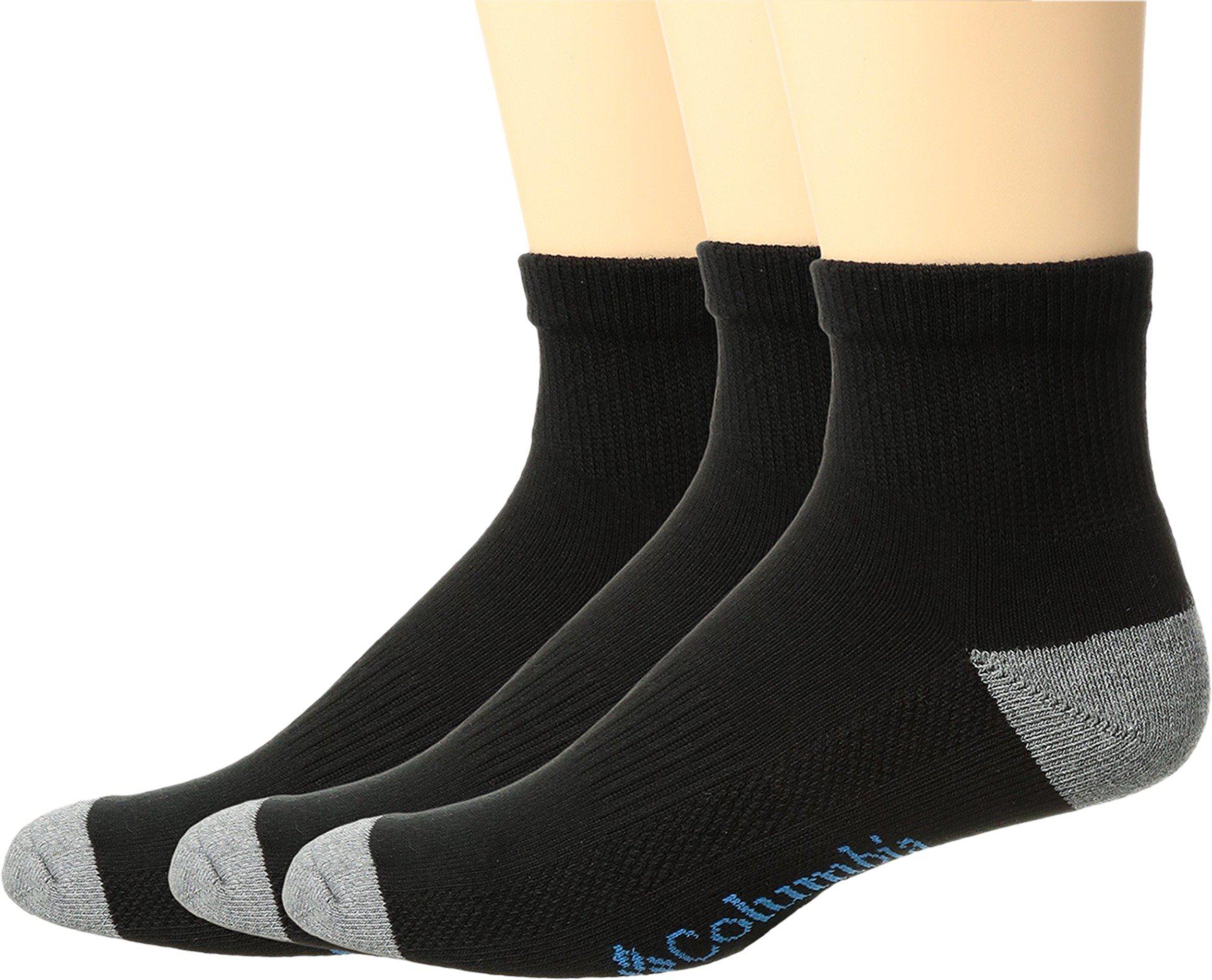 Columbia Cotton Quarter Athletic Socks 3pack in Black for Men Lyst