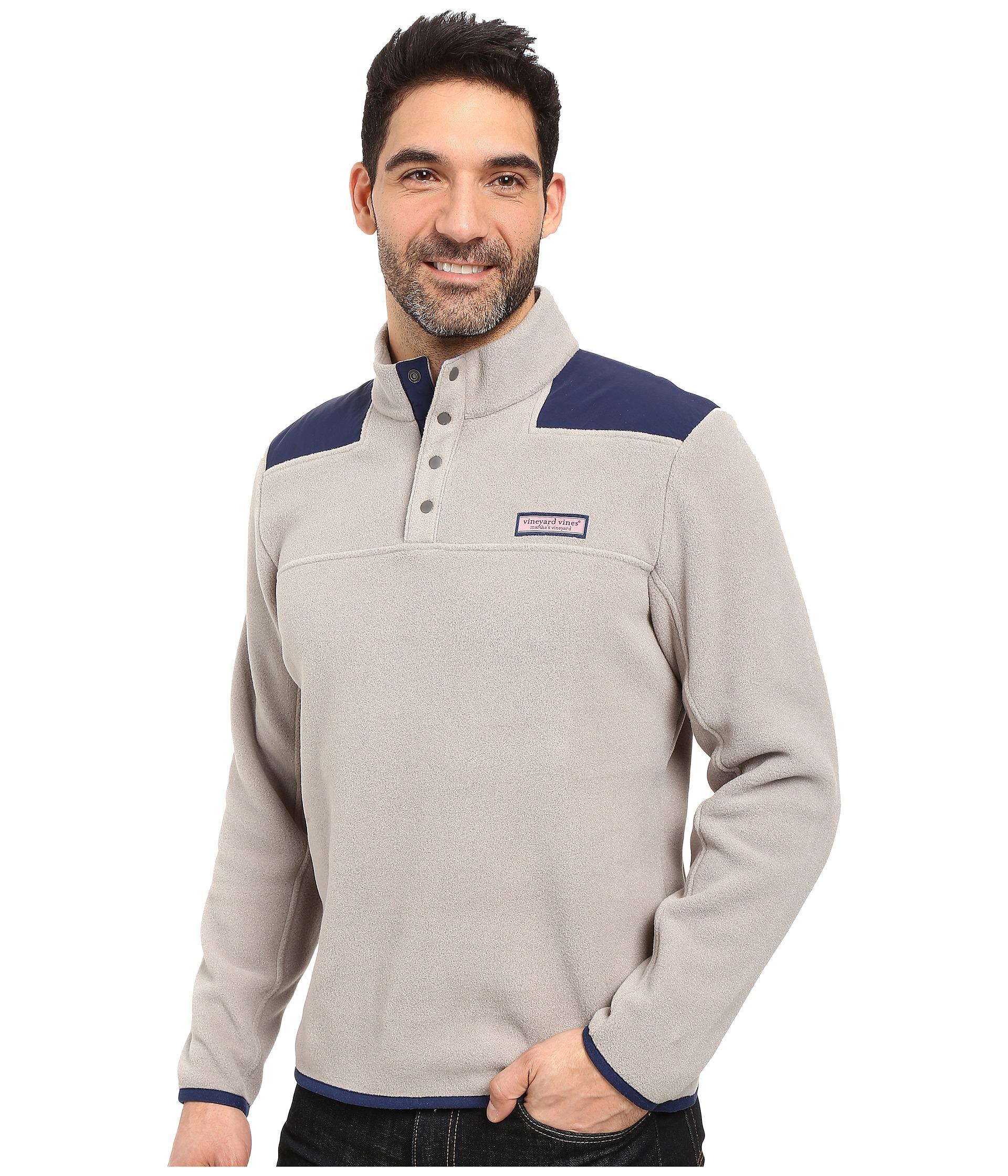 Vineyard Vines Saltwater Fleece Shep Shirt Grey Heather