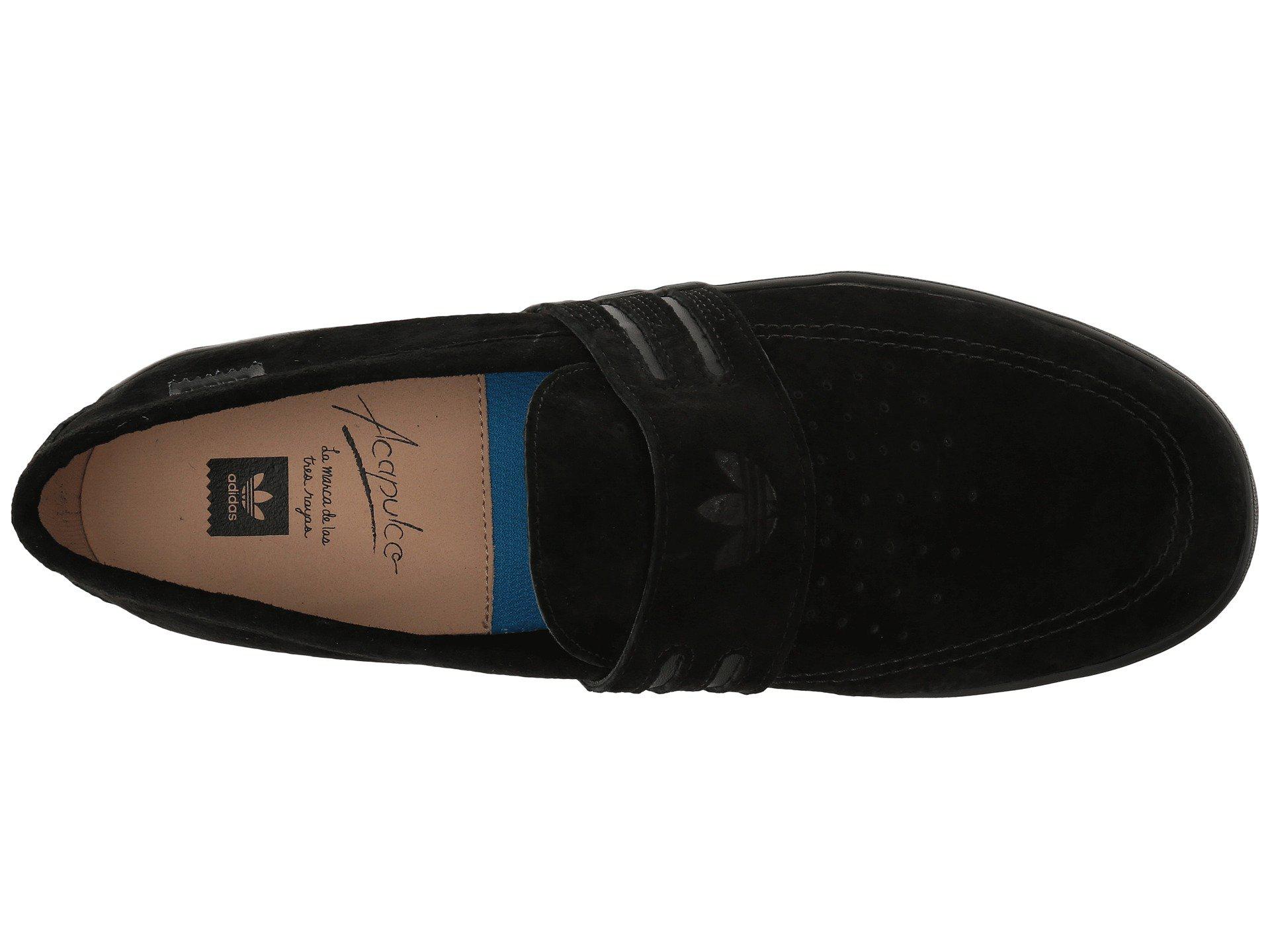 adidas Originals Leather Acapulco in Black for Men | Lyst