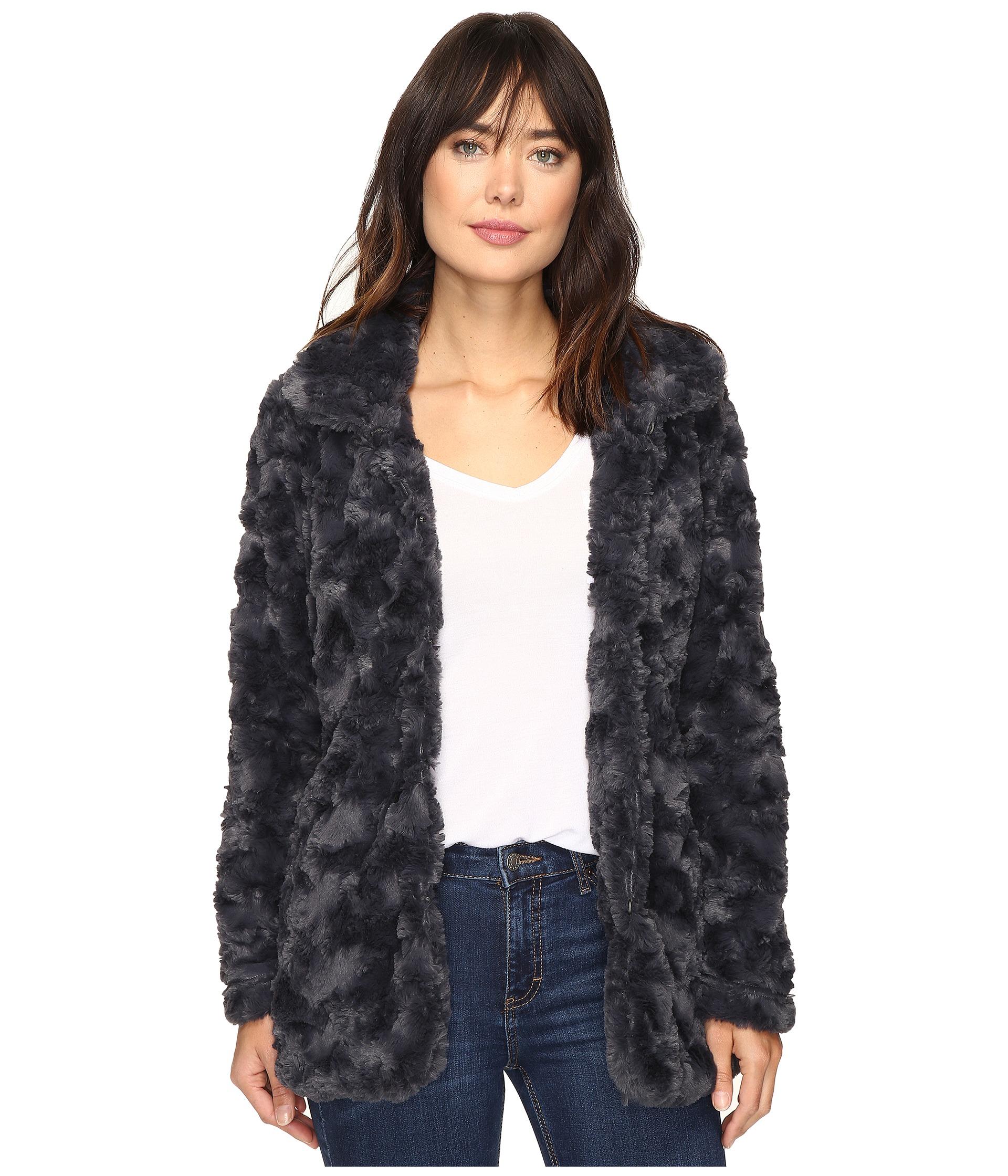 dylan hooded faux fur jacket