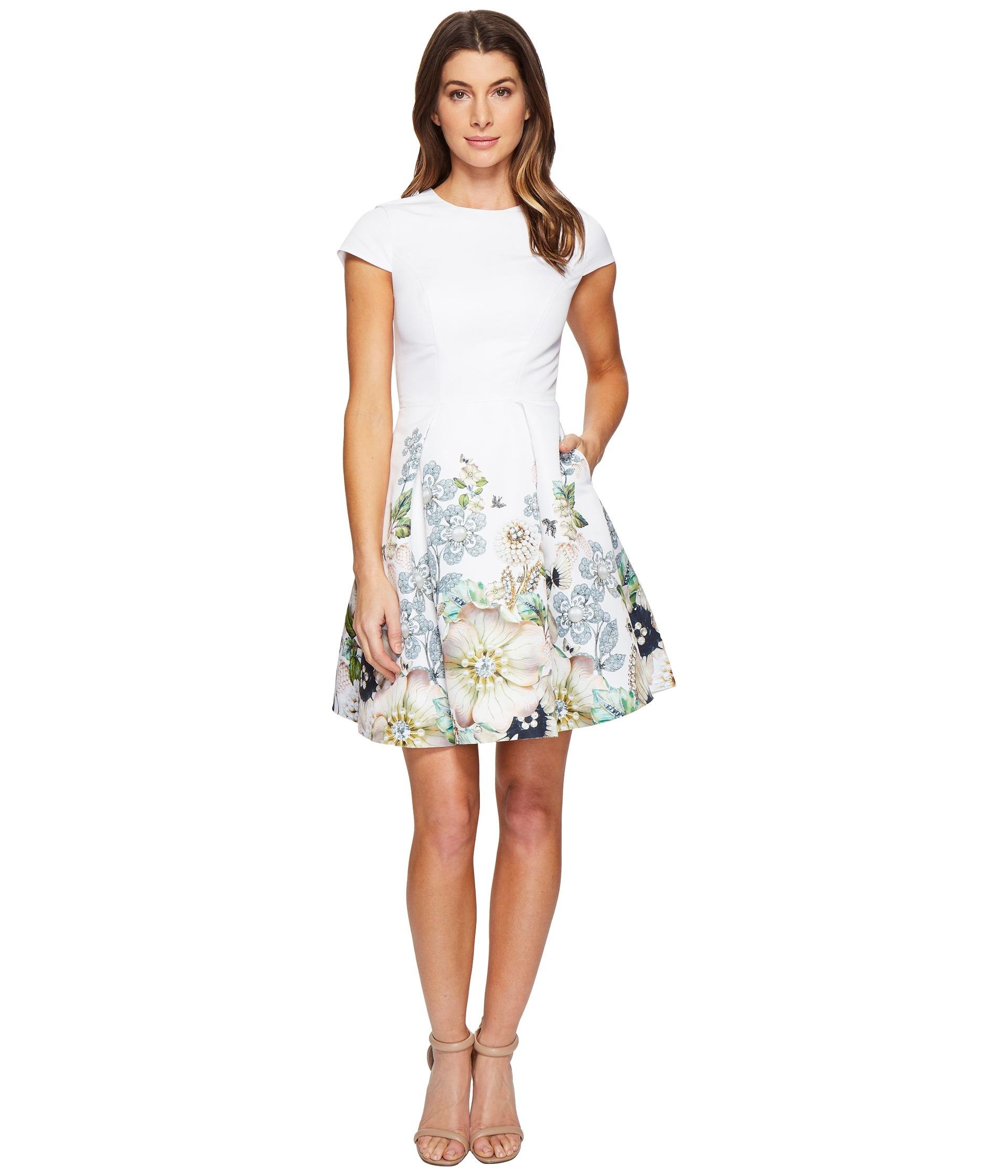 Ted baker Yvetta Gem Garden Bodycon Dress in White Lyst