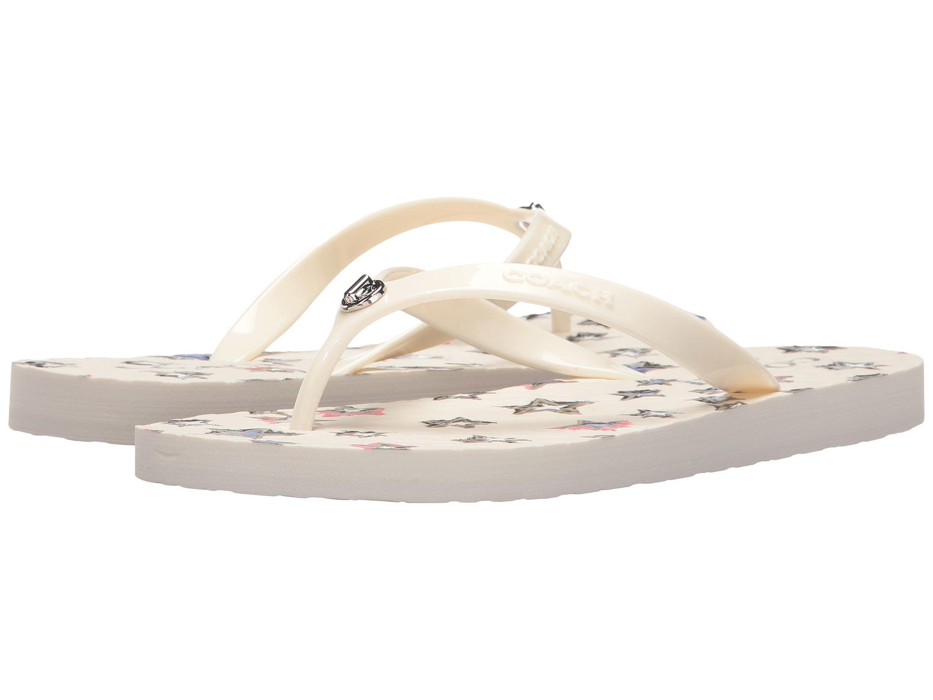 coach abbigail flip flops