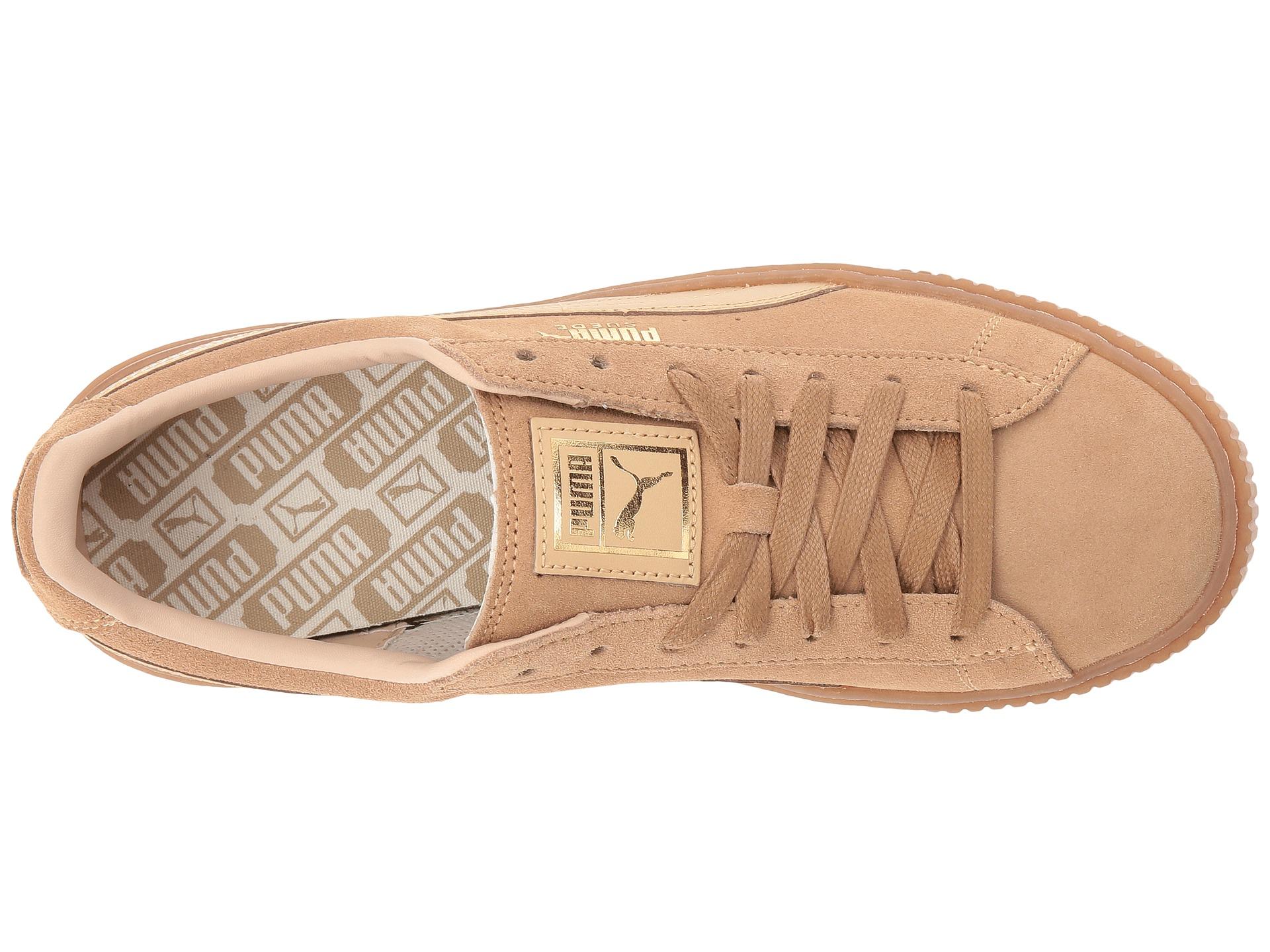 puma suede platform dunkelrot