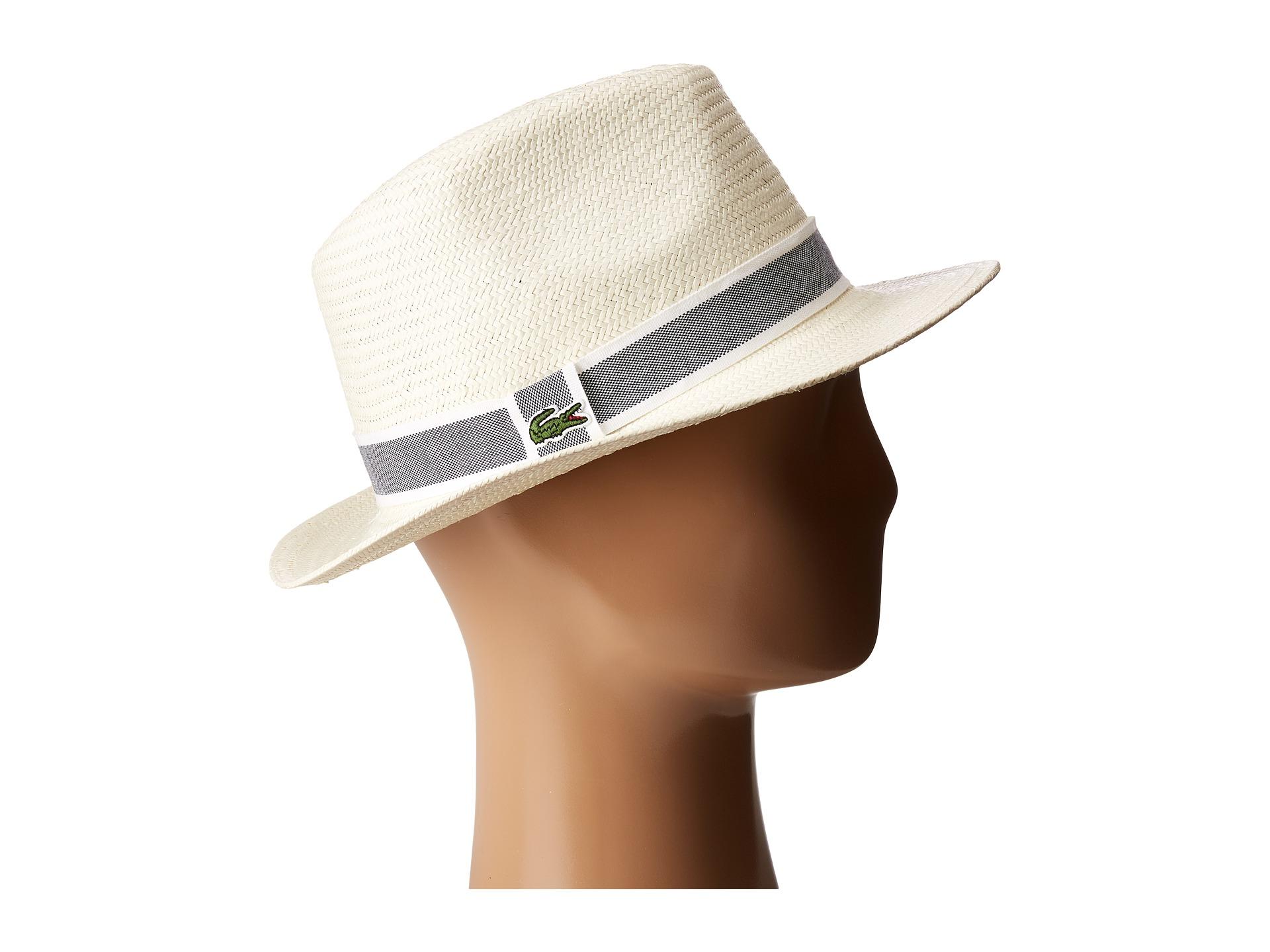 Lacoste Woven Straw Hat for Men - Lyst