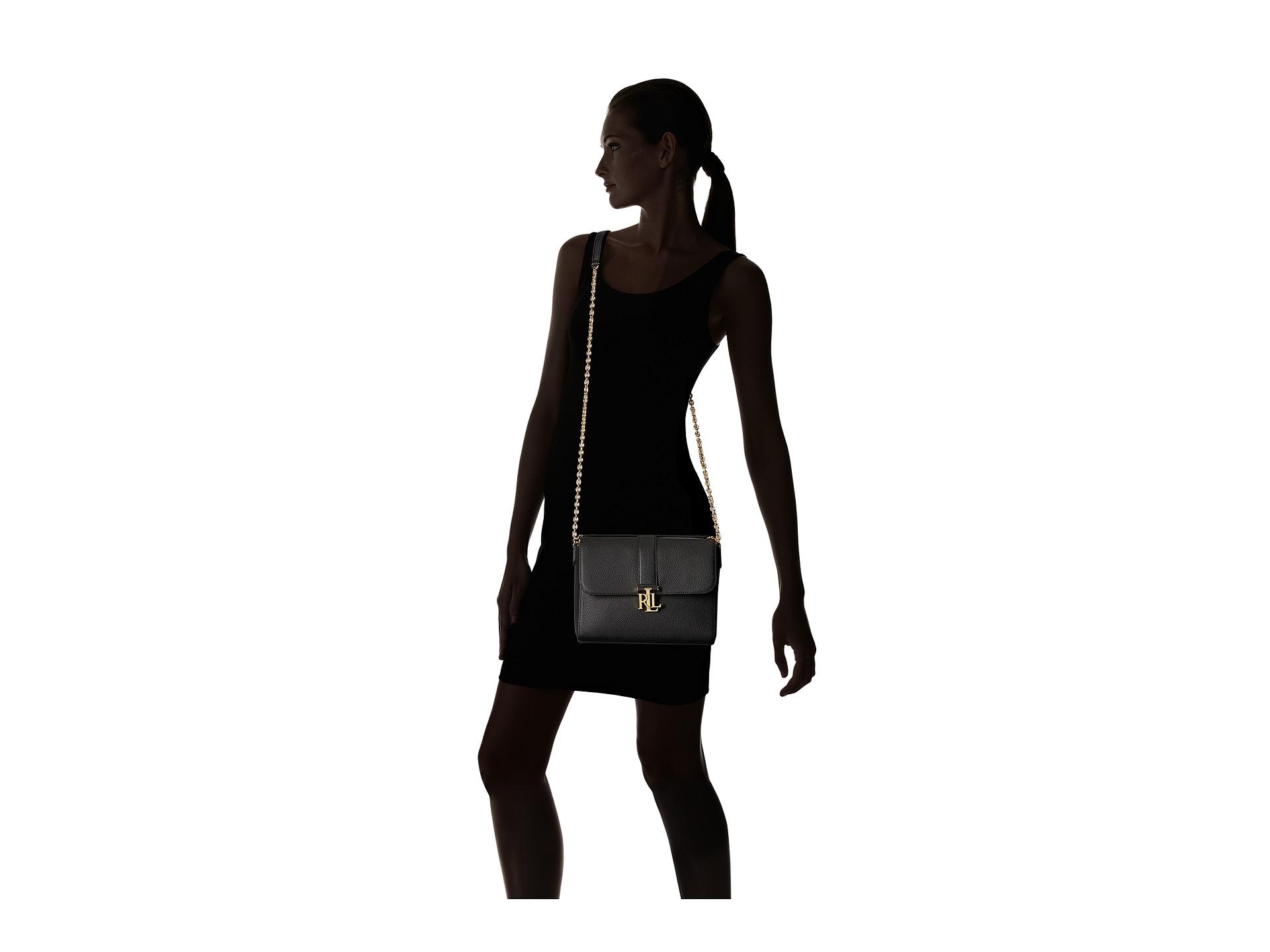 Lauren by Ralph Lauren Leather Carrington Gabbi Shoulder Bag in Black - Lyst