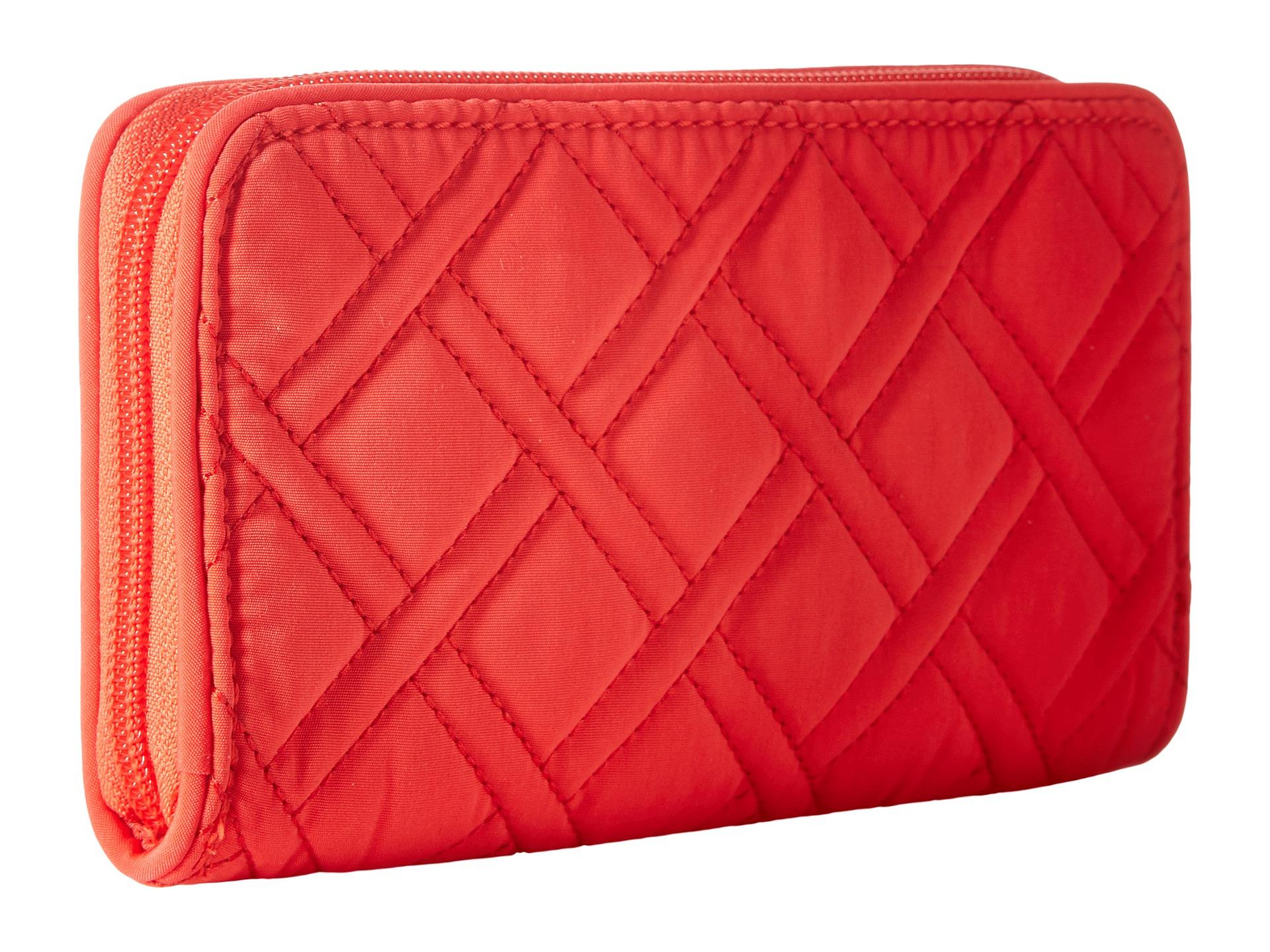 Vera Bradley Rfid Turnlock Wallet (snow Lotus) Wallet Handbags in Red ...