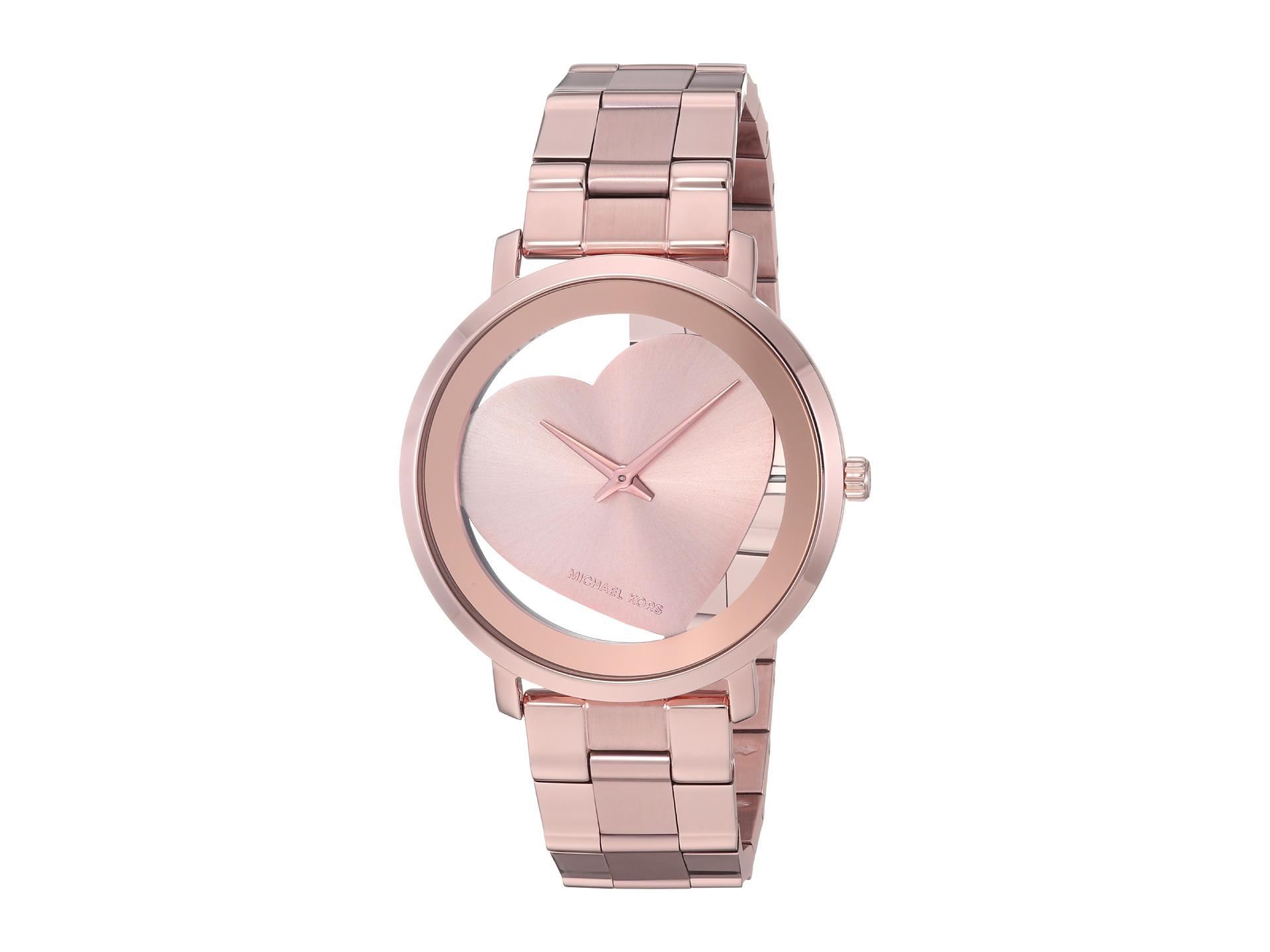 michael kors rose gold heart watch