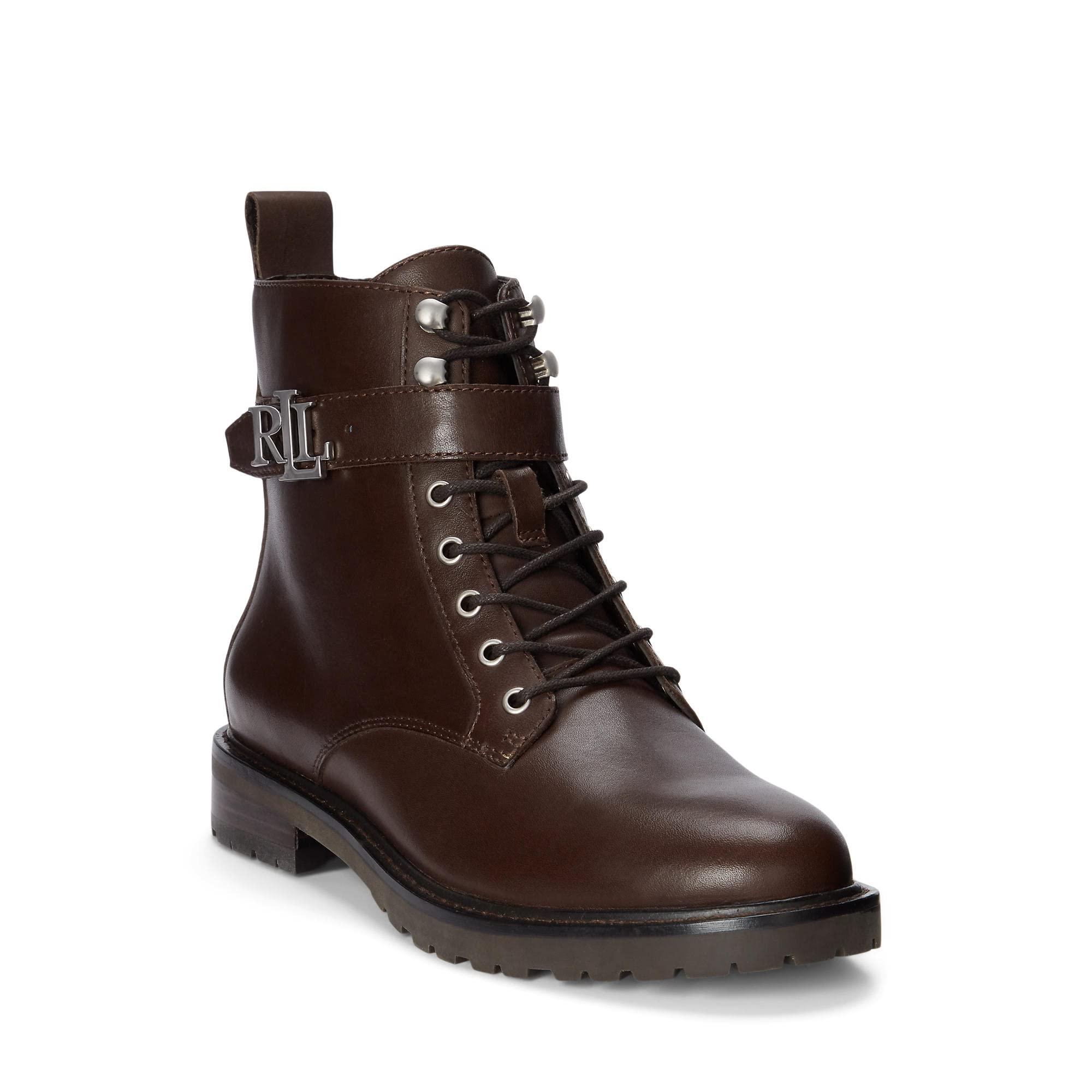 Lauren by Ralph Lauren Elridge Lug Sole Boot in Brown Lyst
