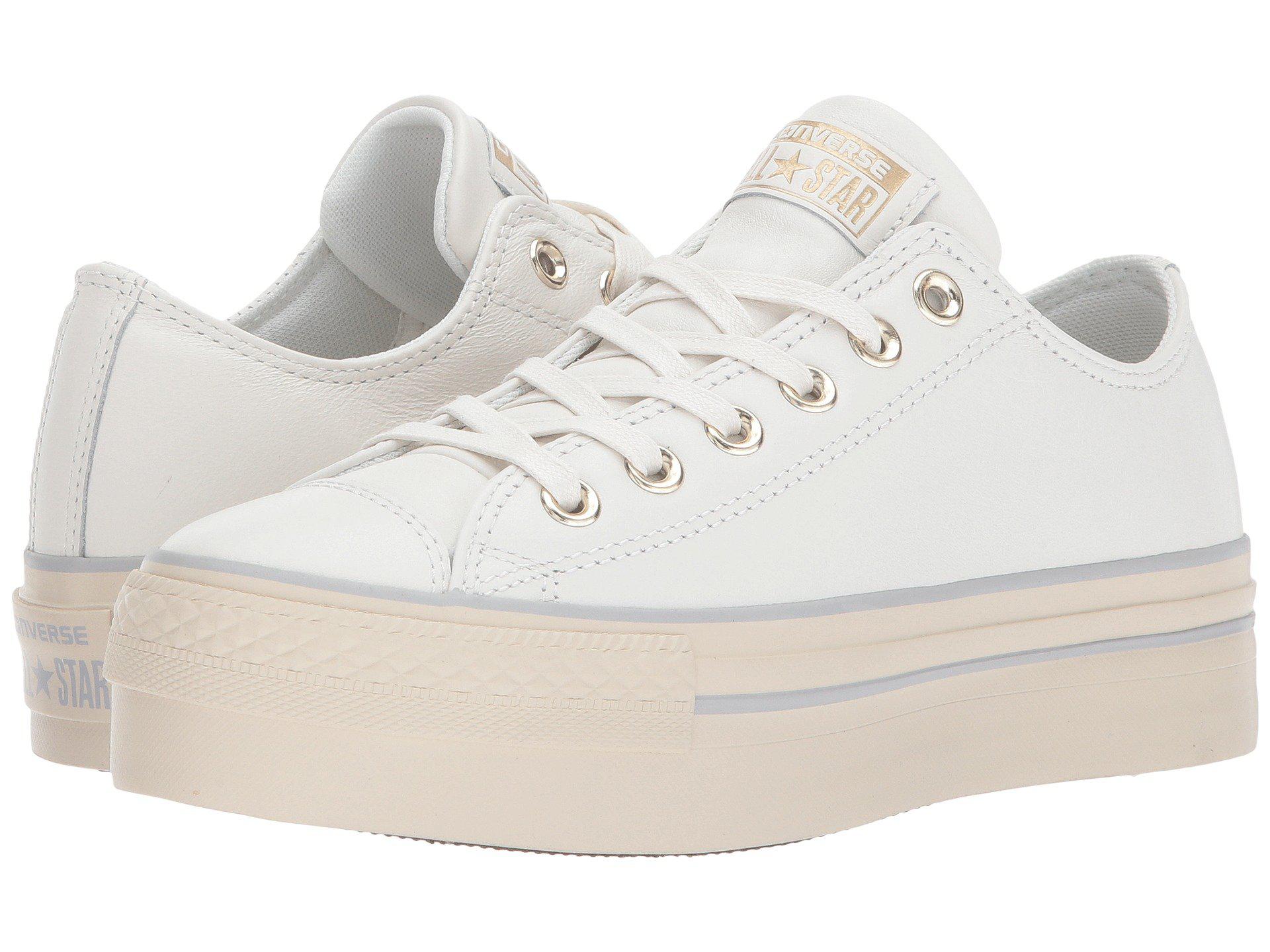 Converse Chuck Taylor® All Star® Platform Leather Ox In White Lyst