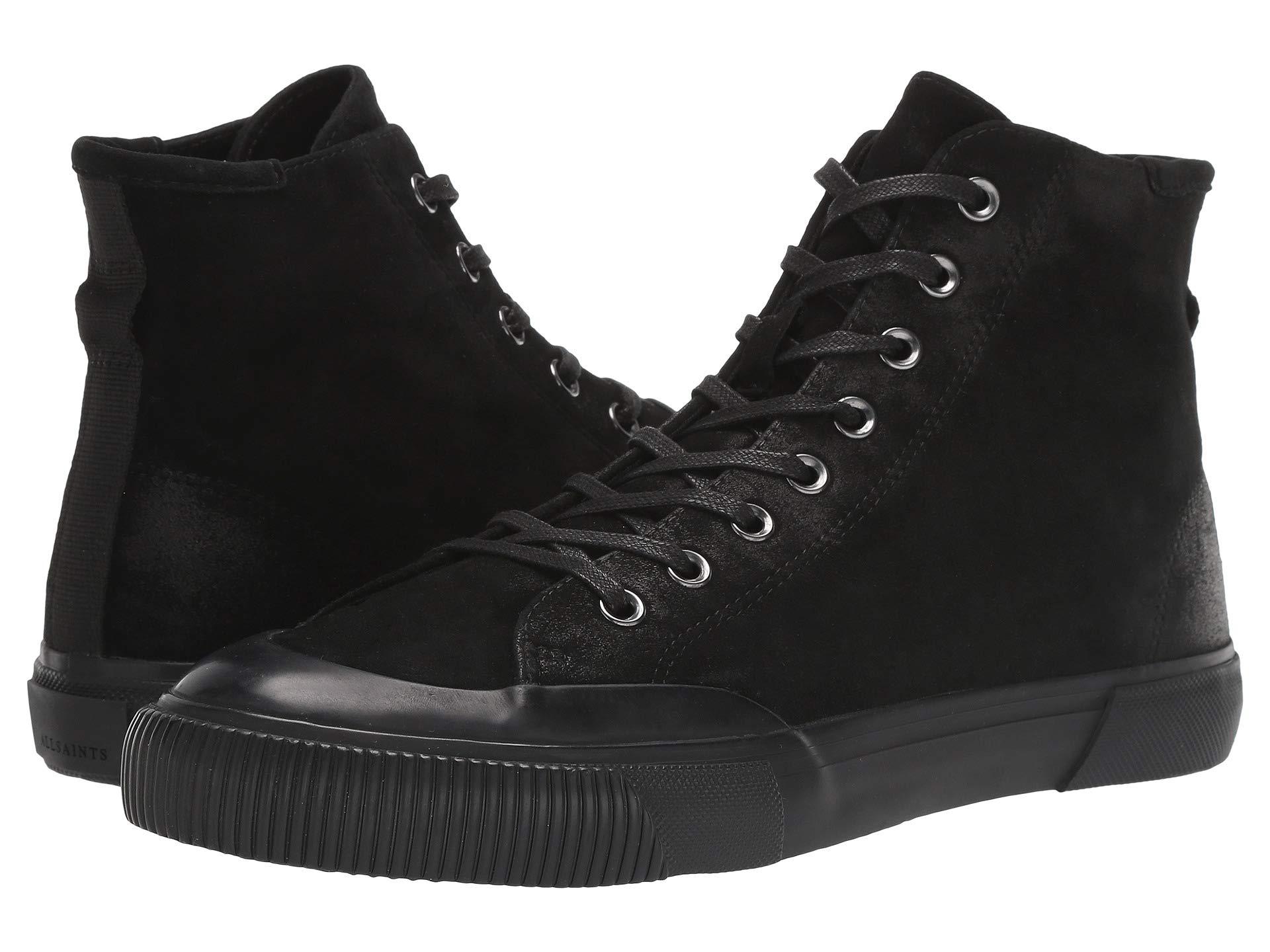 AllSaints Suede Dumont High Top in Black for Men - Lyst