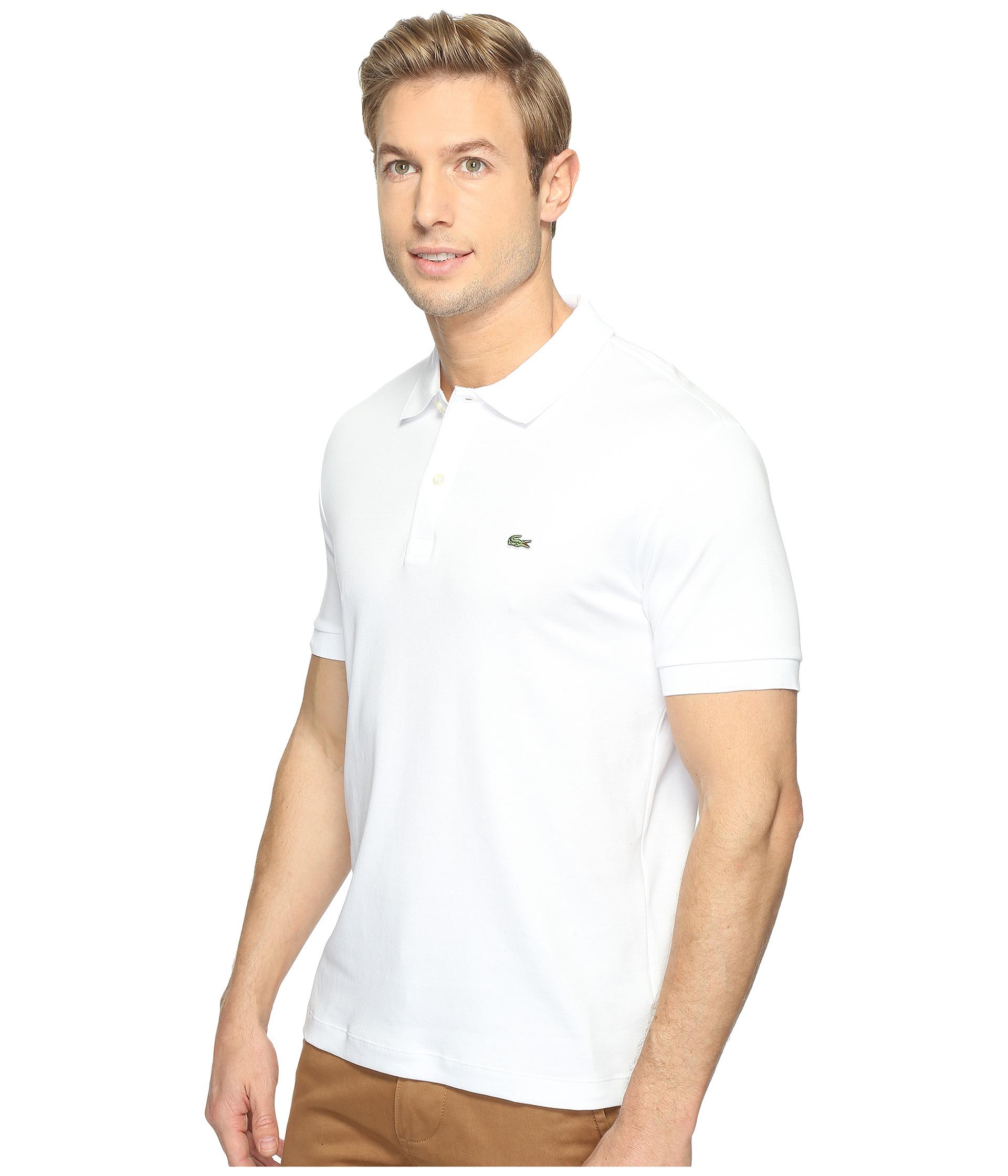 Lyst - Lacoste Short Sleeve Jersey Interlock Regular in White for Men