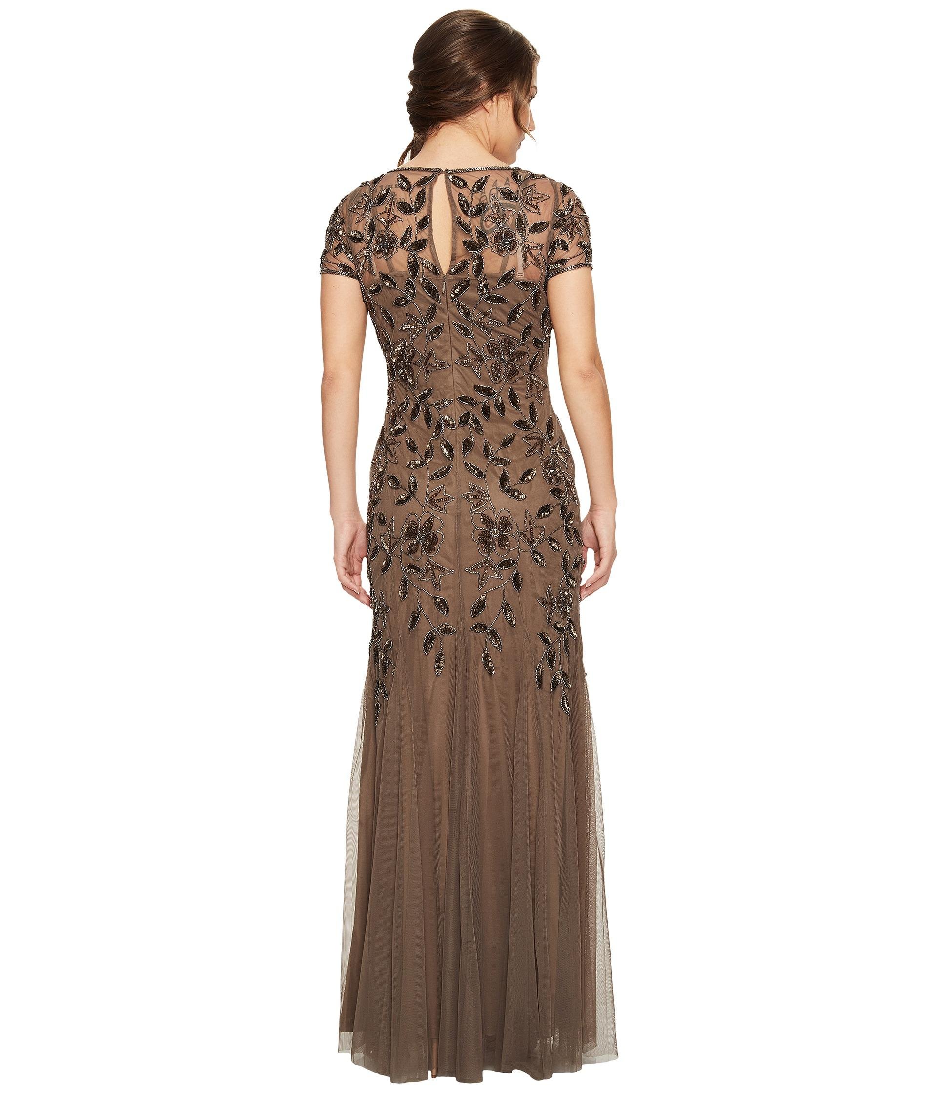 Lyst - Adrianna Papell Petite Floral Beaded Gown