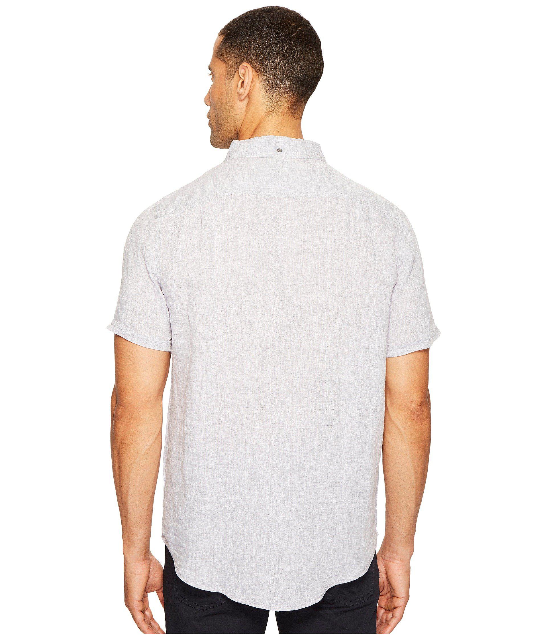 Onia Linen Jack Short Sleeve Shirt in White for Men - Lyst