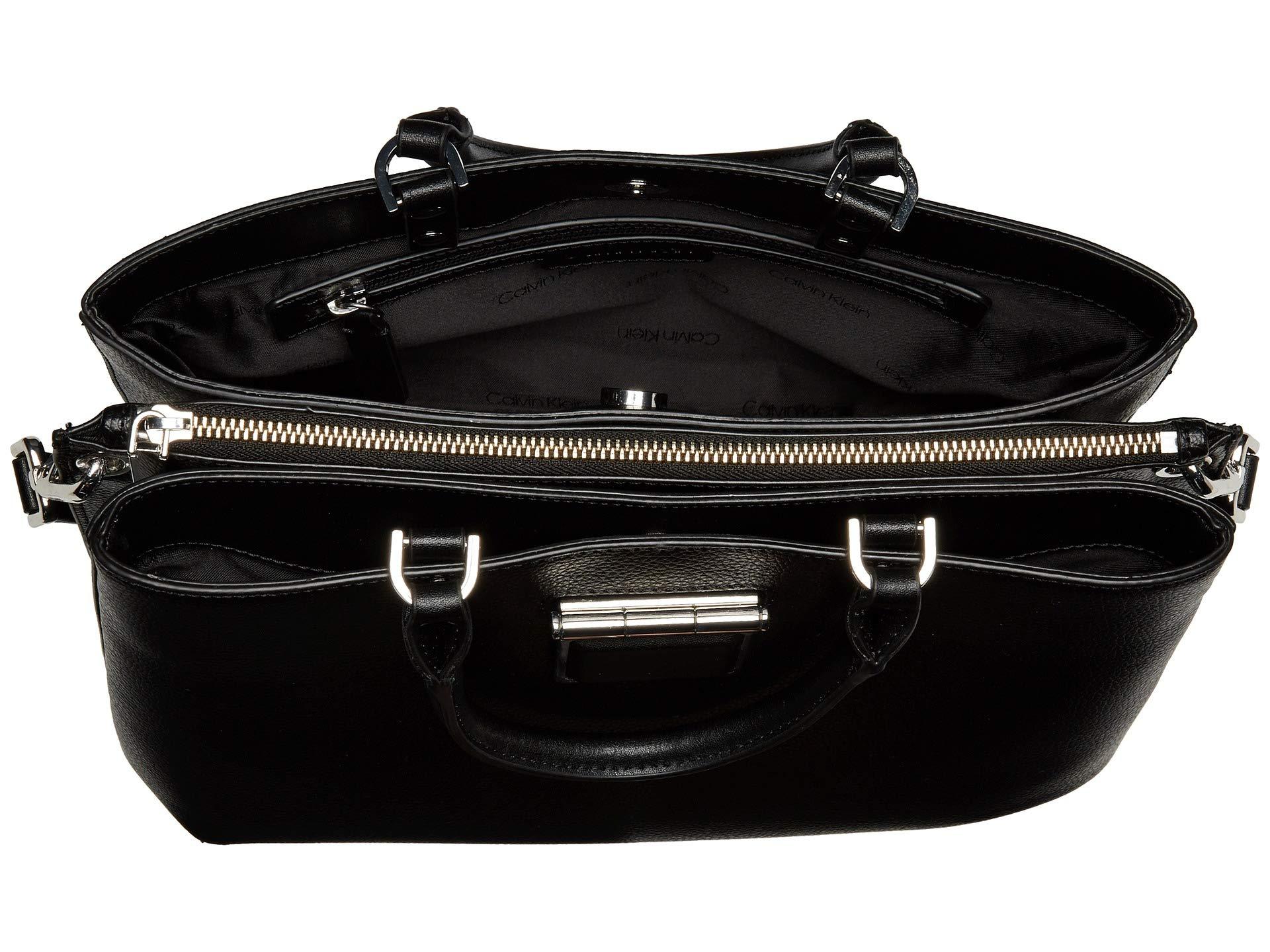 calvin klein dani leather satchel