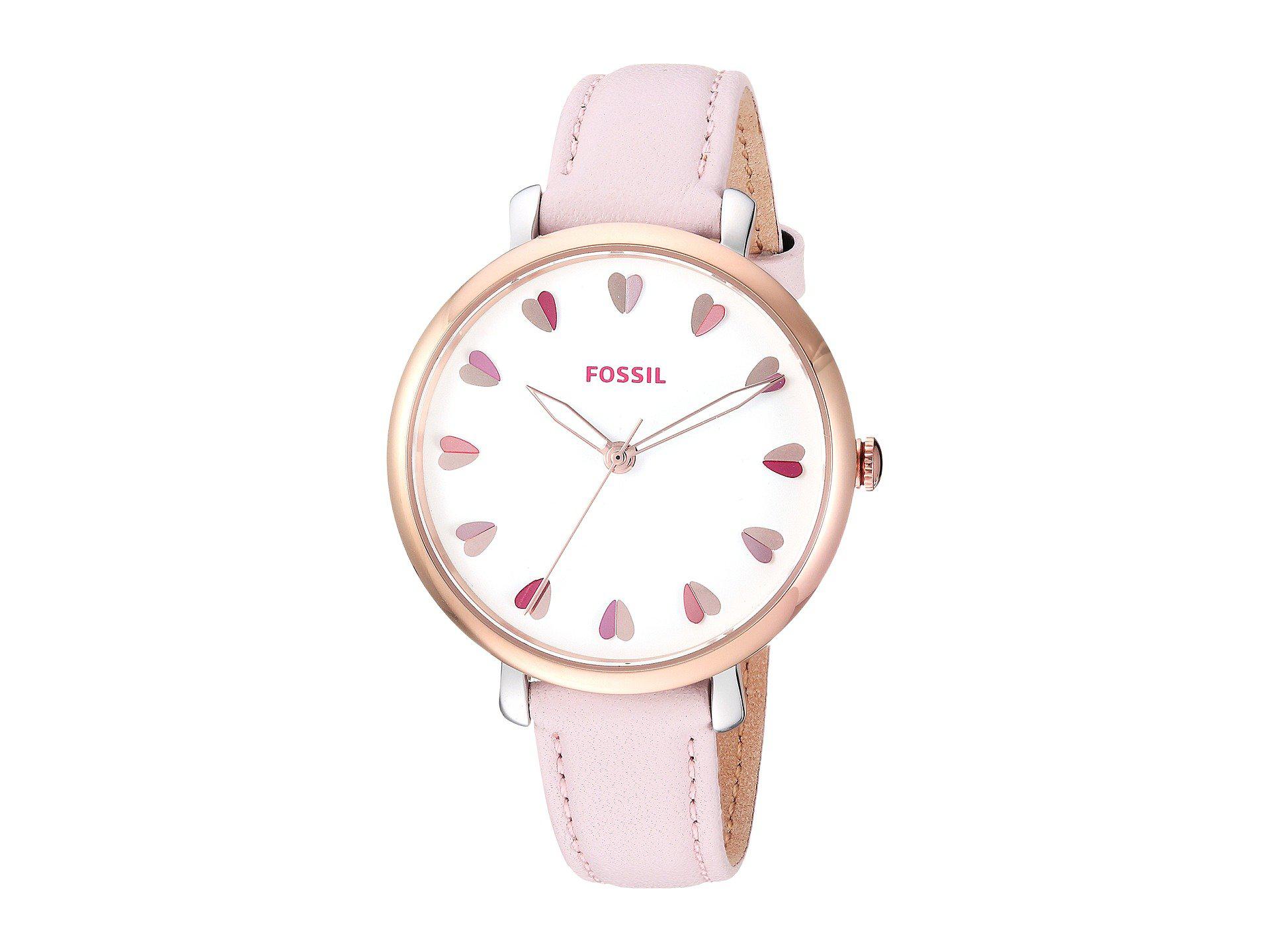 fossil watch with hearts