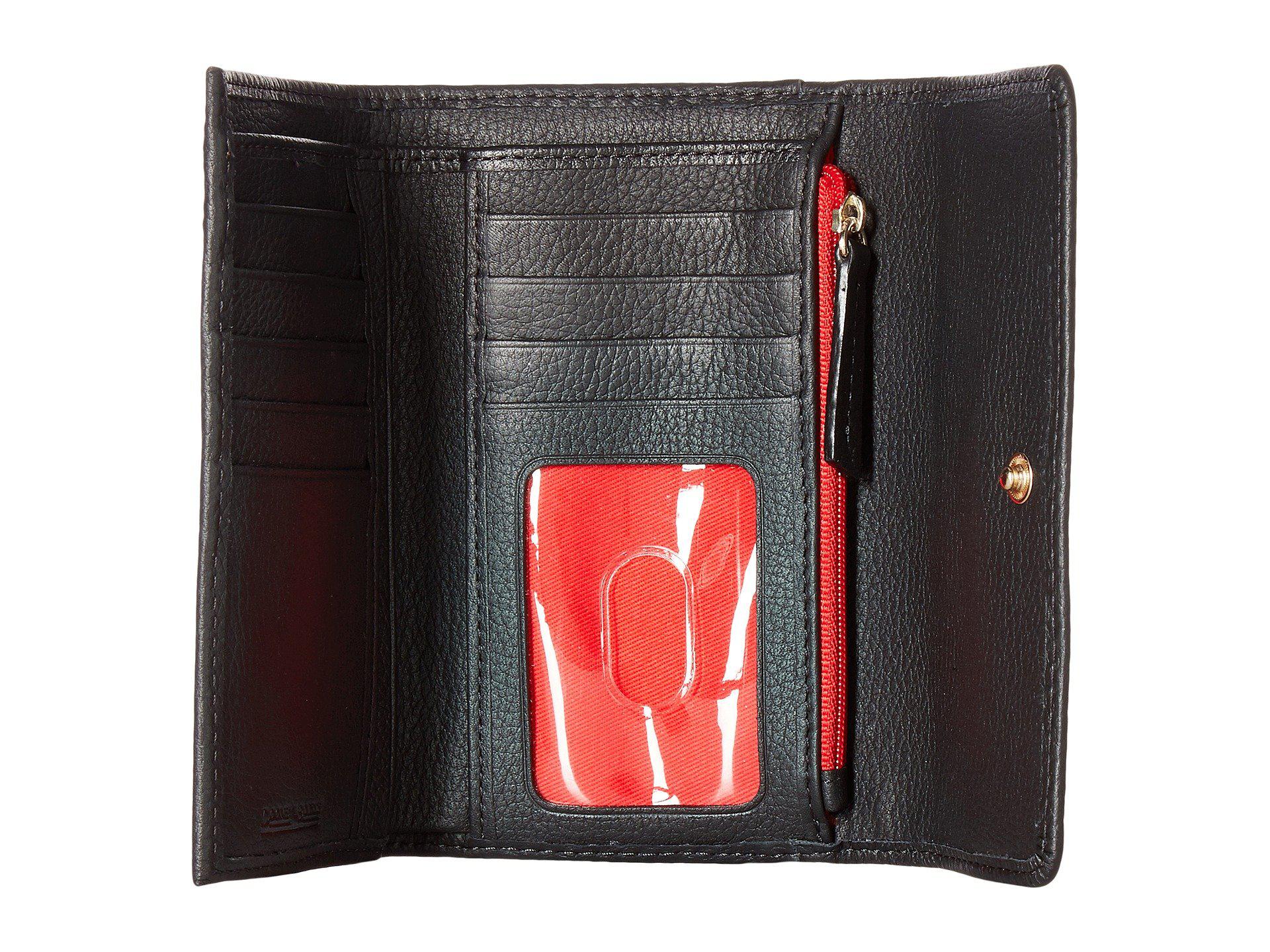Dooney & Bourke Leather Belvedere Flap Wallet in Black - Lyst