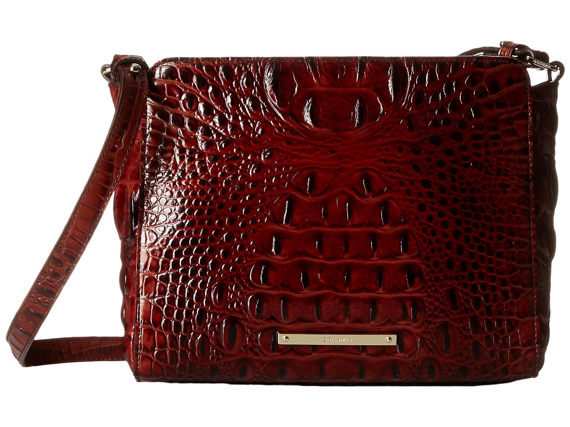 Brahmin Leather Melbourne Carrie Crossbody Bag in Brown Lyst