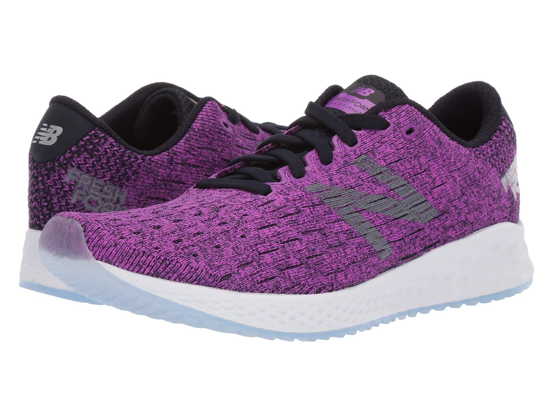 New Balance Rubber Fresh Foam Zante Pursuit V1 Running Shoe In Purple Black Purple Lyst