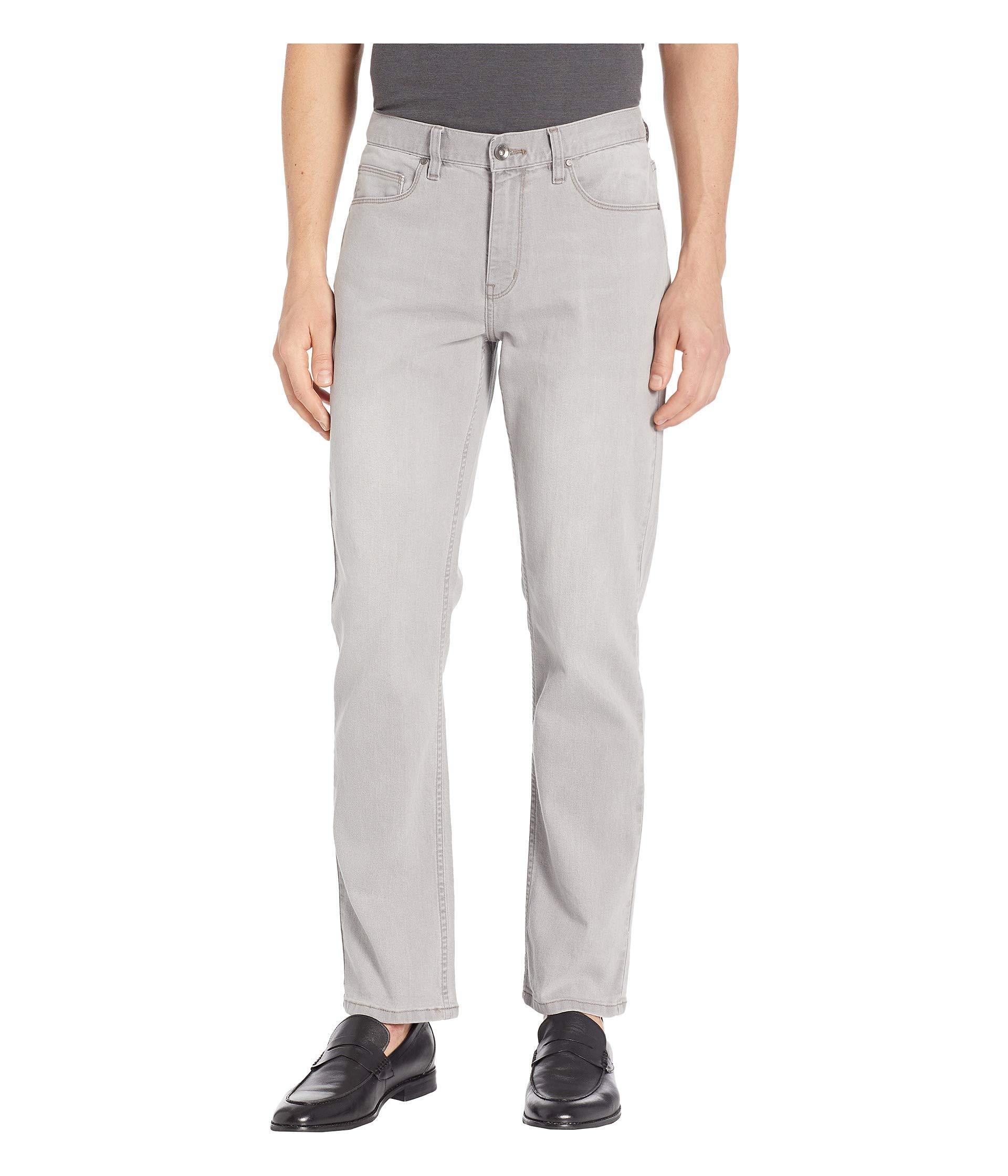 Perry Ellis Denim Slim Fit Stretch Five-pocket Pants in Light Grey ...
