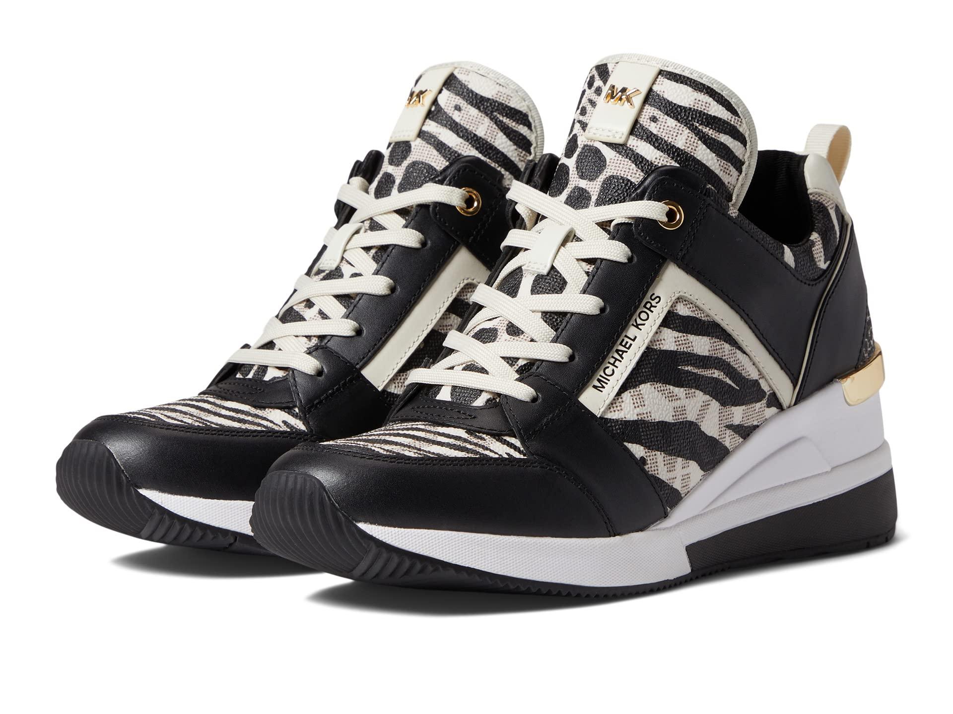 michael kors georgie embossed leather trainer