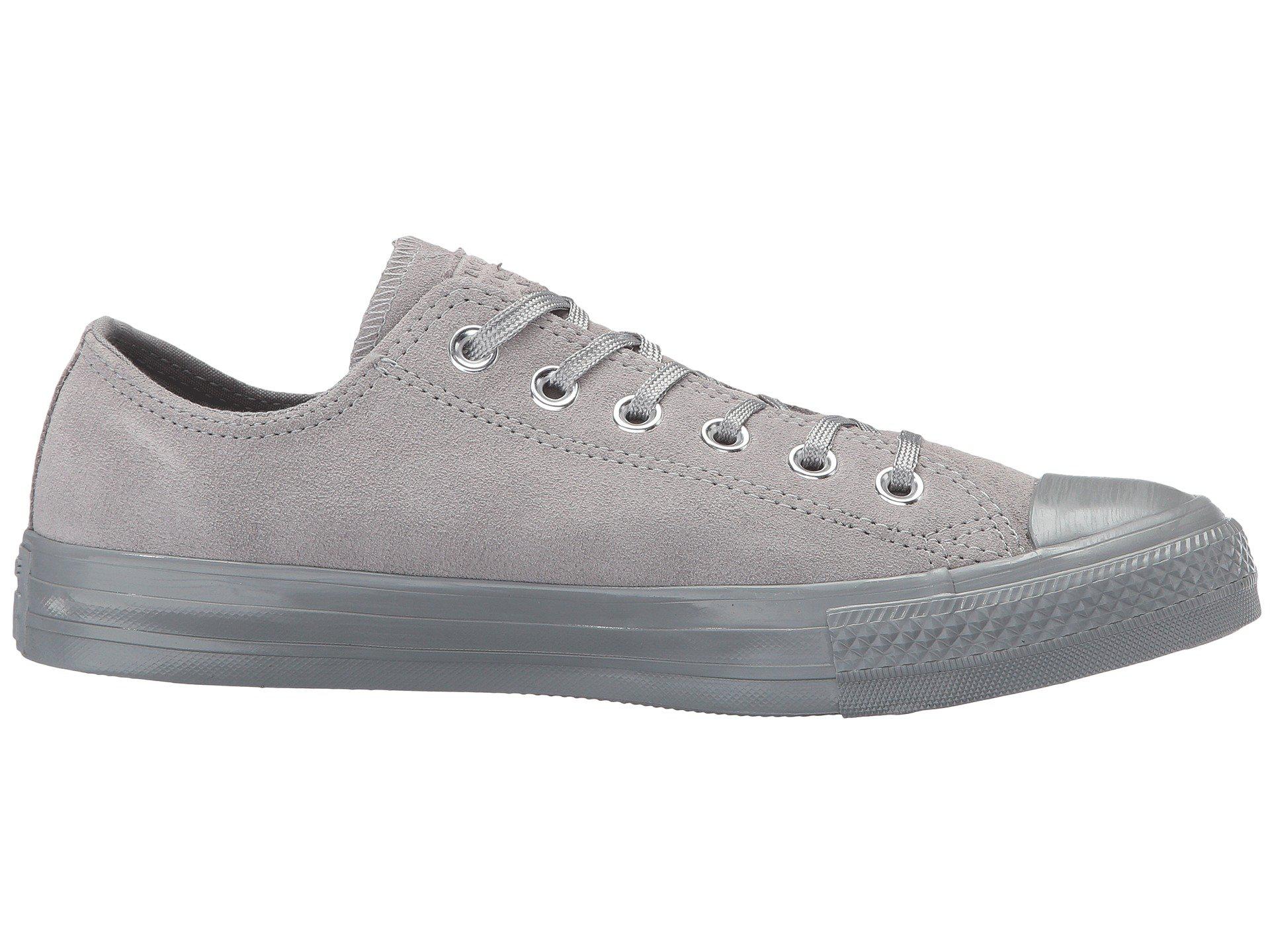 Converse Chuck Taylor All Star - Mono Plush Suede Ox in Gray - Lyst