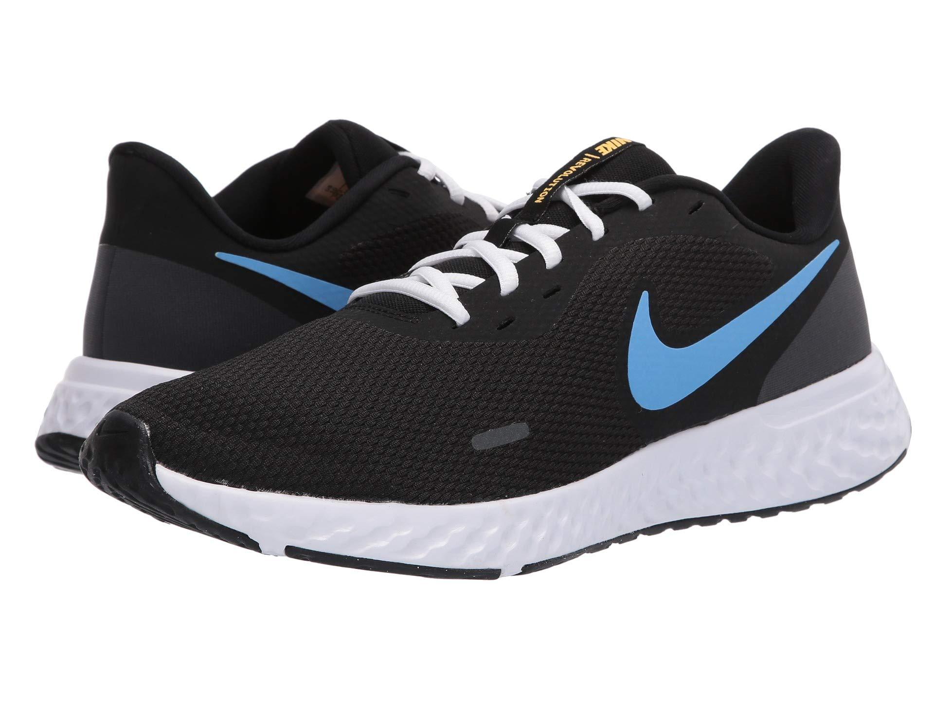 nike revolution 5 black running shoes