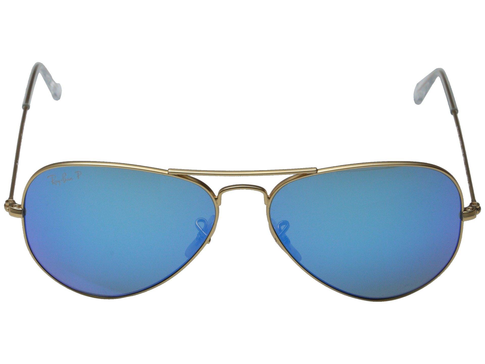 Ray-Ban Rb3025 Aviator Polarized Flash Lenses 58mm in Blue - Lyst