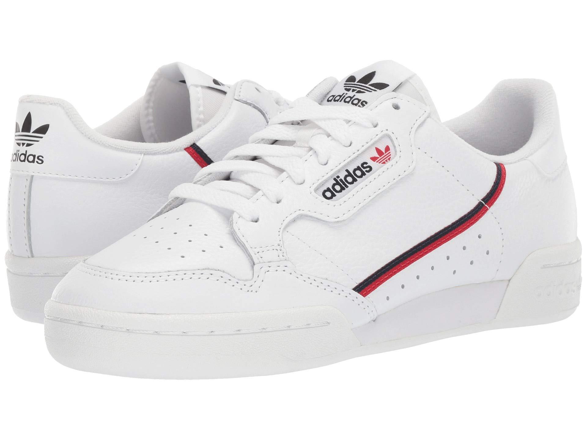 adidas continental 80 white red navy