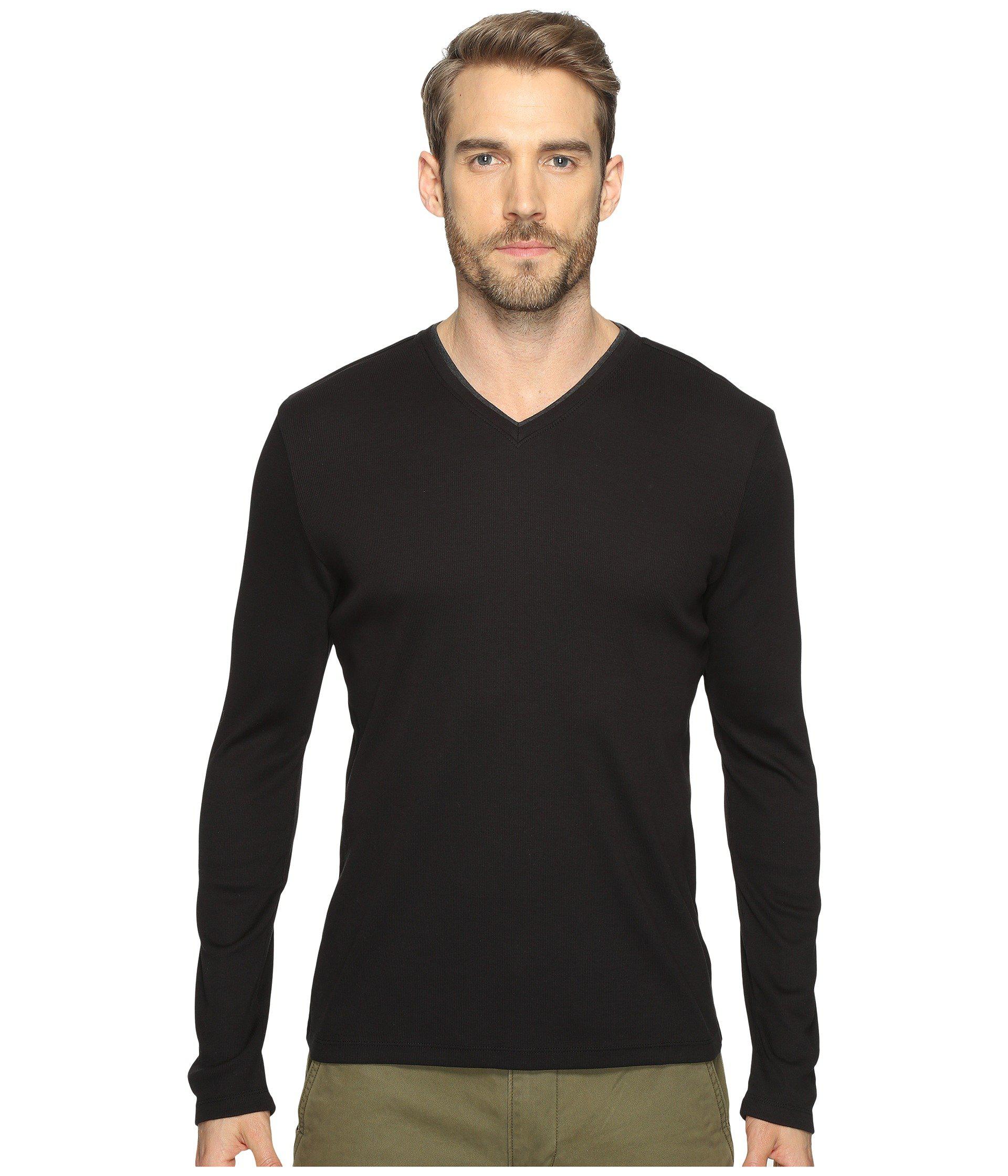 calvin klein v neck long sleeve