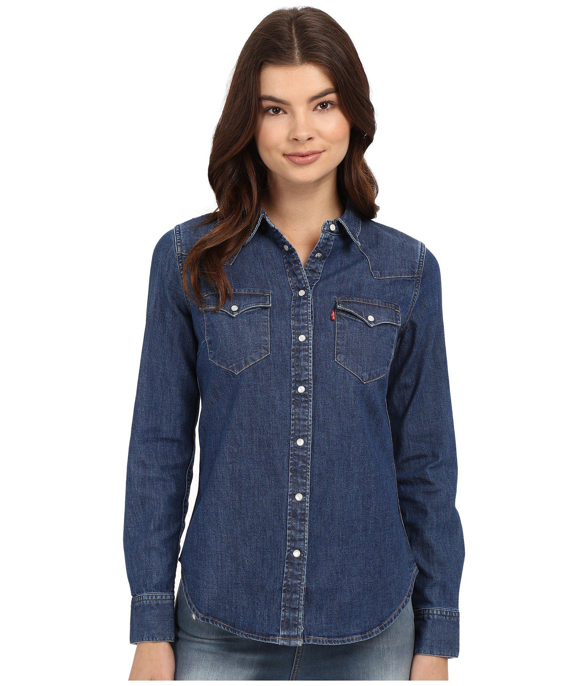 levi's women's tailored classic western shirt