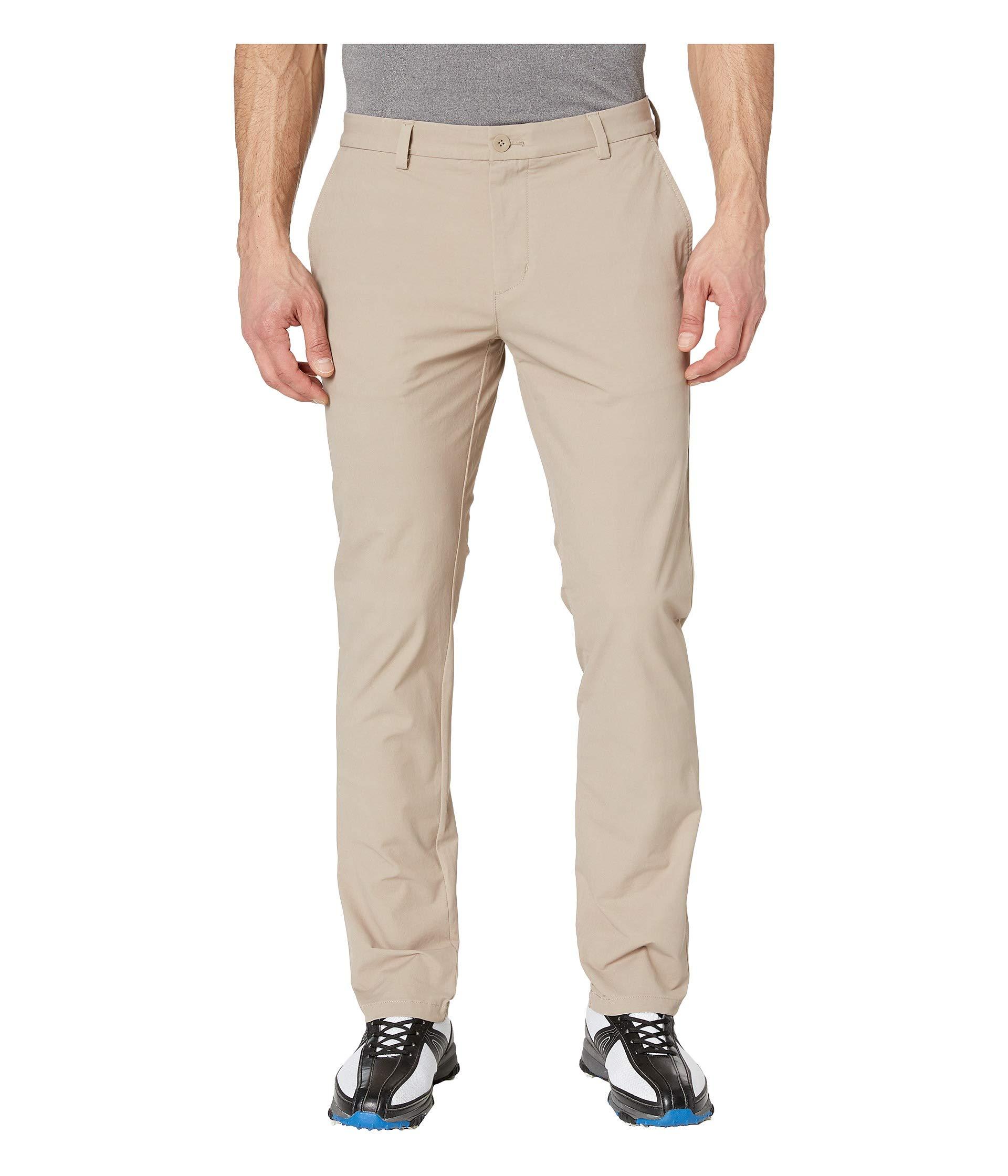 Vineyard Vines Cotton Performance Slim Onthego Pants in Khaki