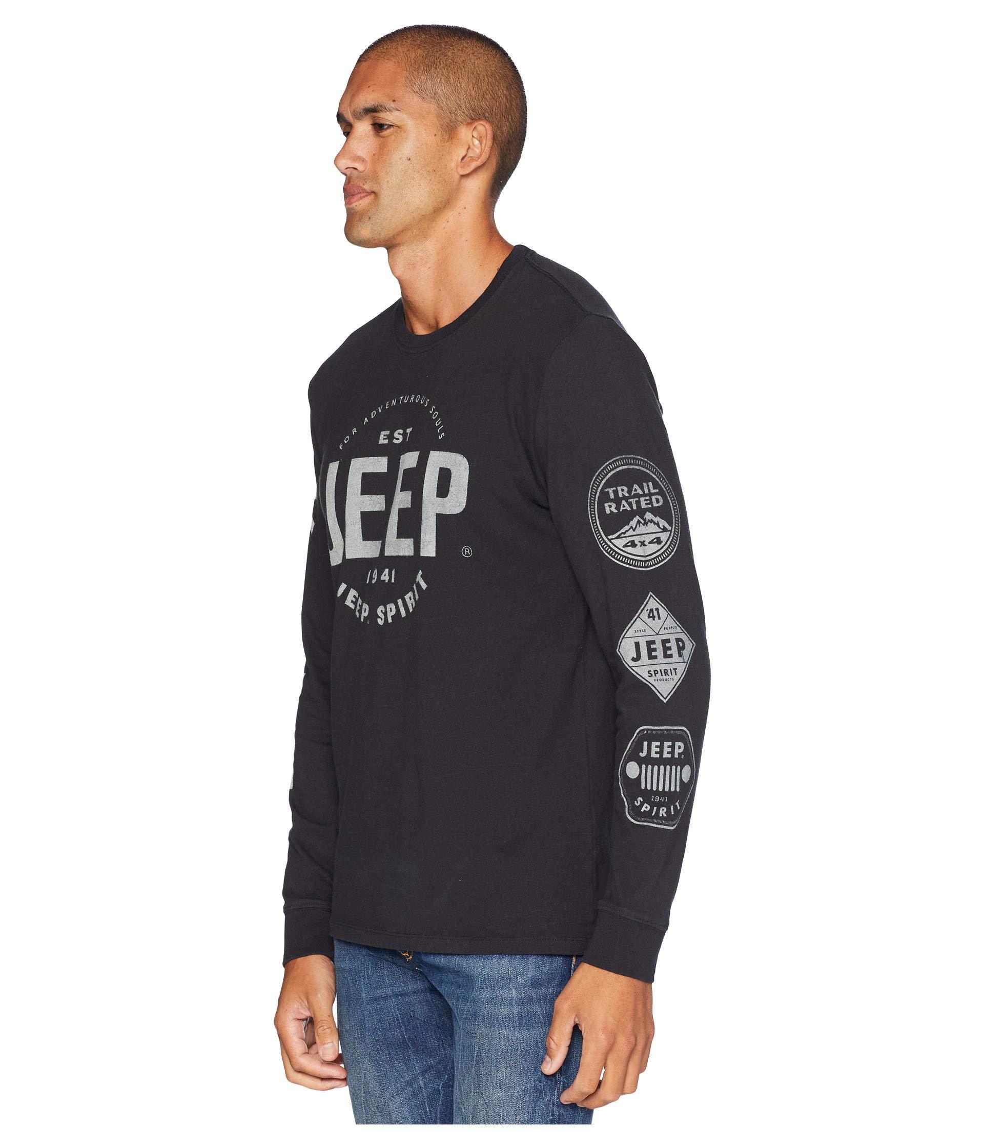 Cotton Long Sleeve Jeep Graphic Tee 