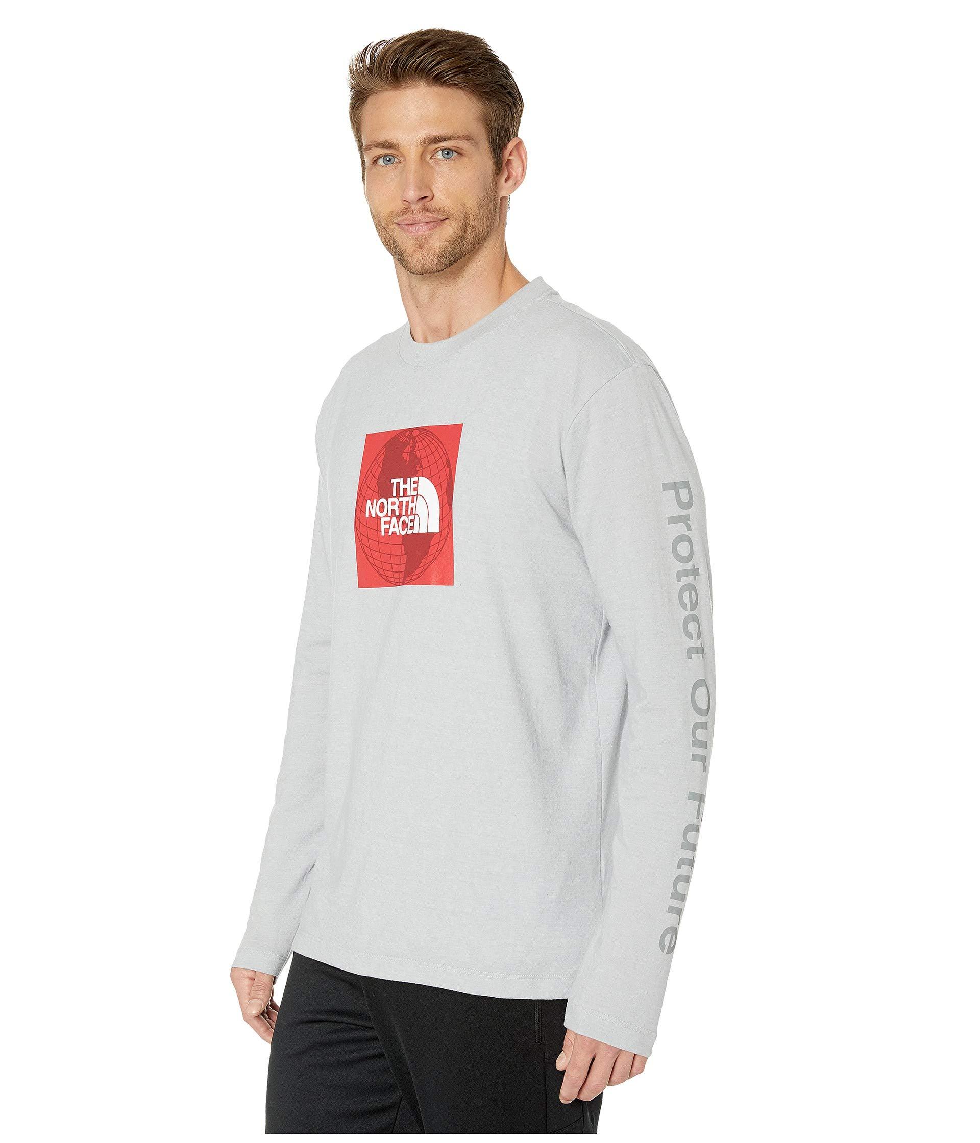 The North Face Cotton Long Sleeve Recycled Materials Tshirt in Red for