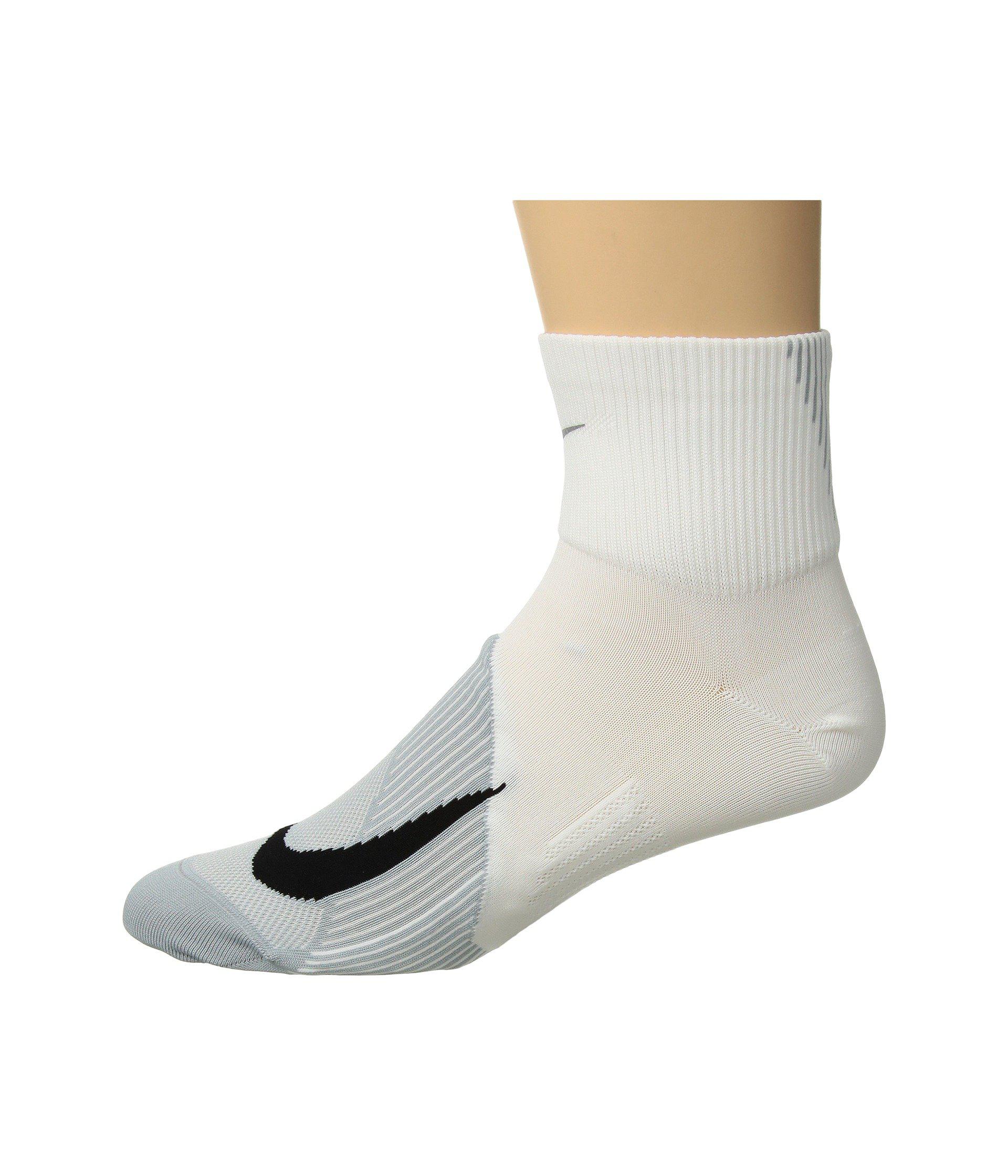 Nike Synthetic Spark Lightweight Ankle Running Socks In Gray Lyst