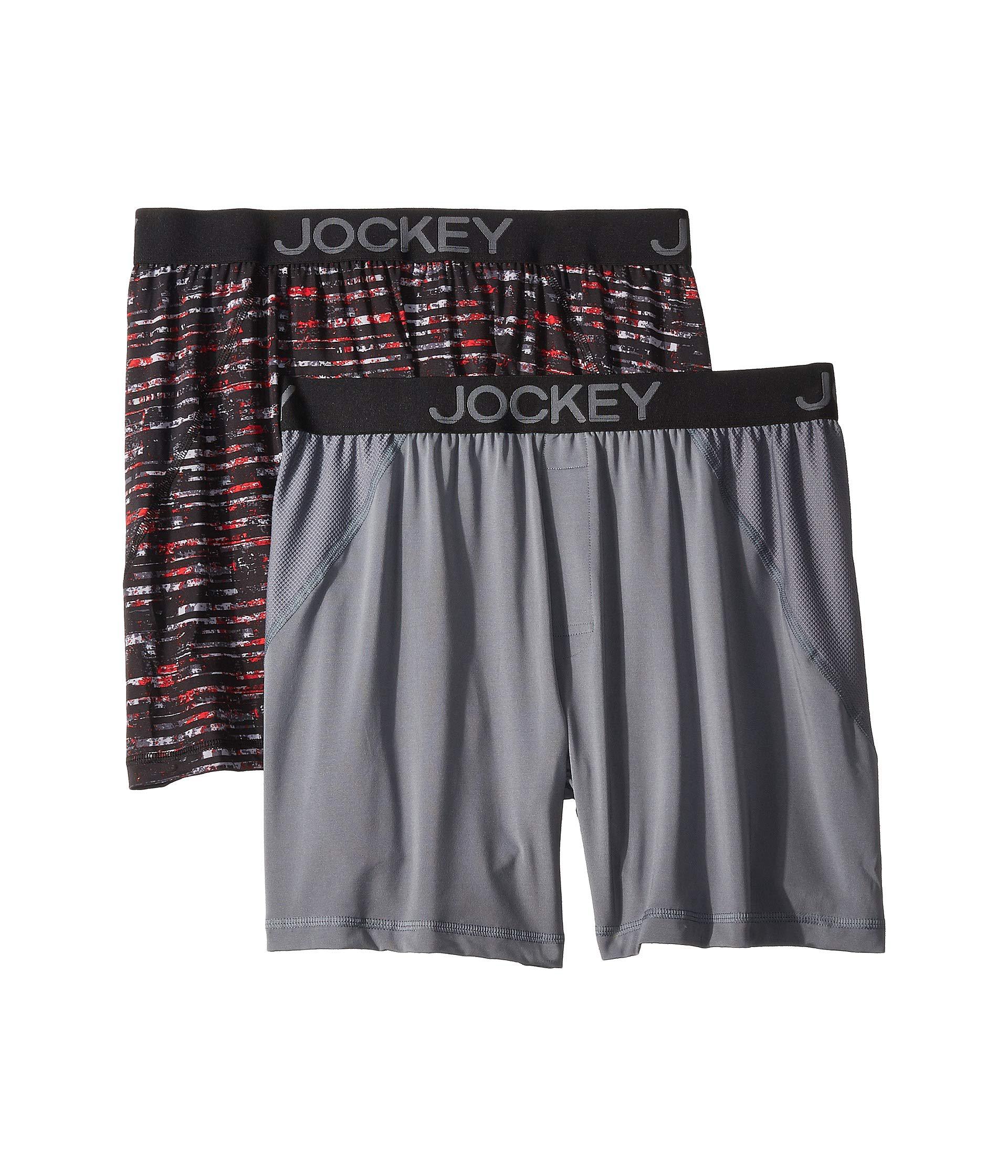Jockey No Bunch Boxer Synthetic 2-pack (painterly Stripe Grey