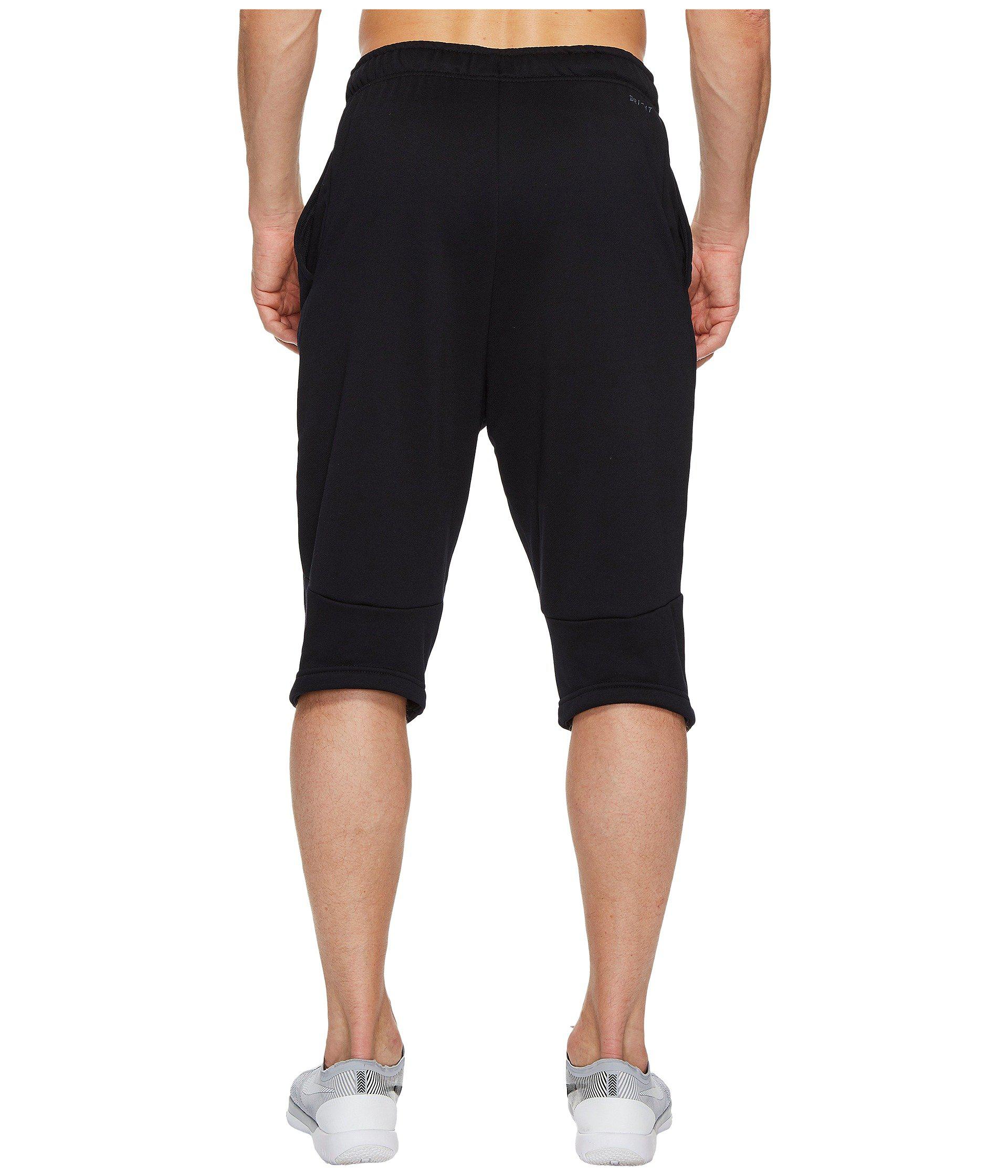 Nike Dry Fleece Long Training Short (black/wolf Grey) Men's Shorts for Men  | Lyst