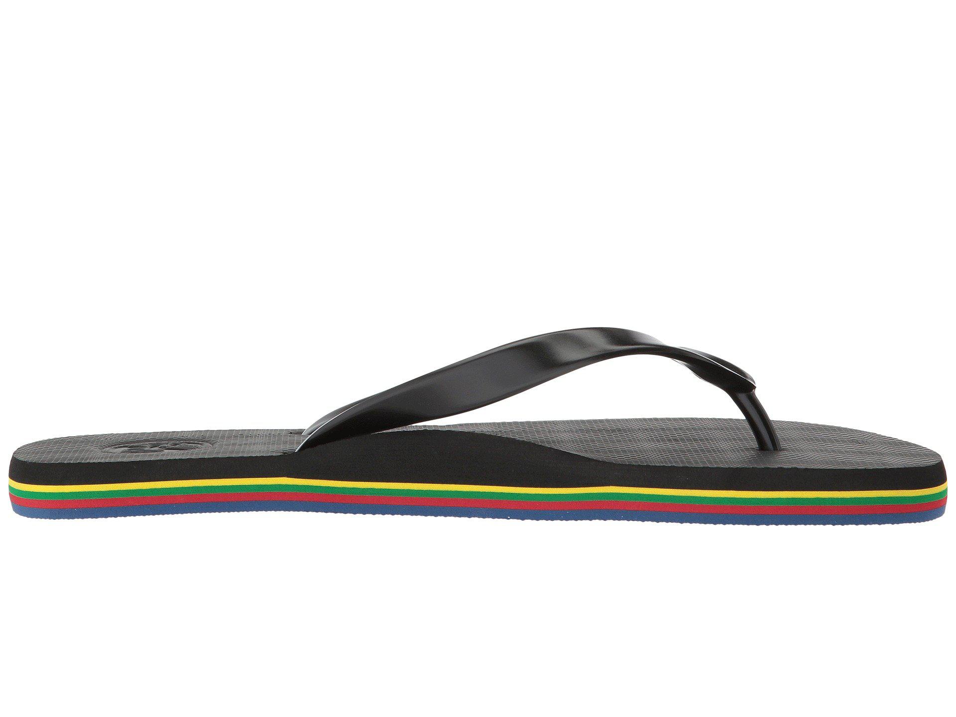 Paul Smith Black 'Dale' Flip Flops With Coloured Edge Black | Mens Sandals â Aioland