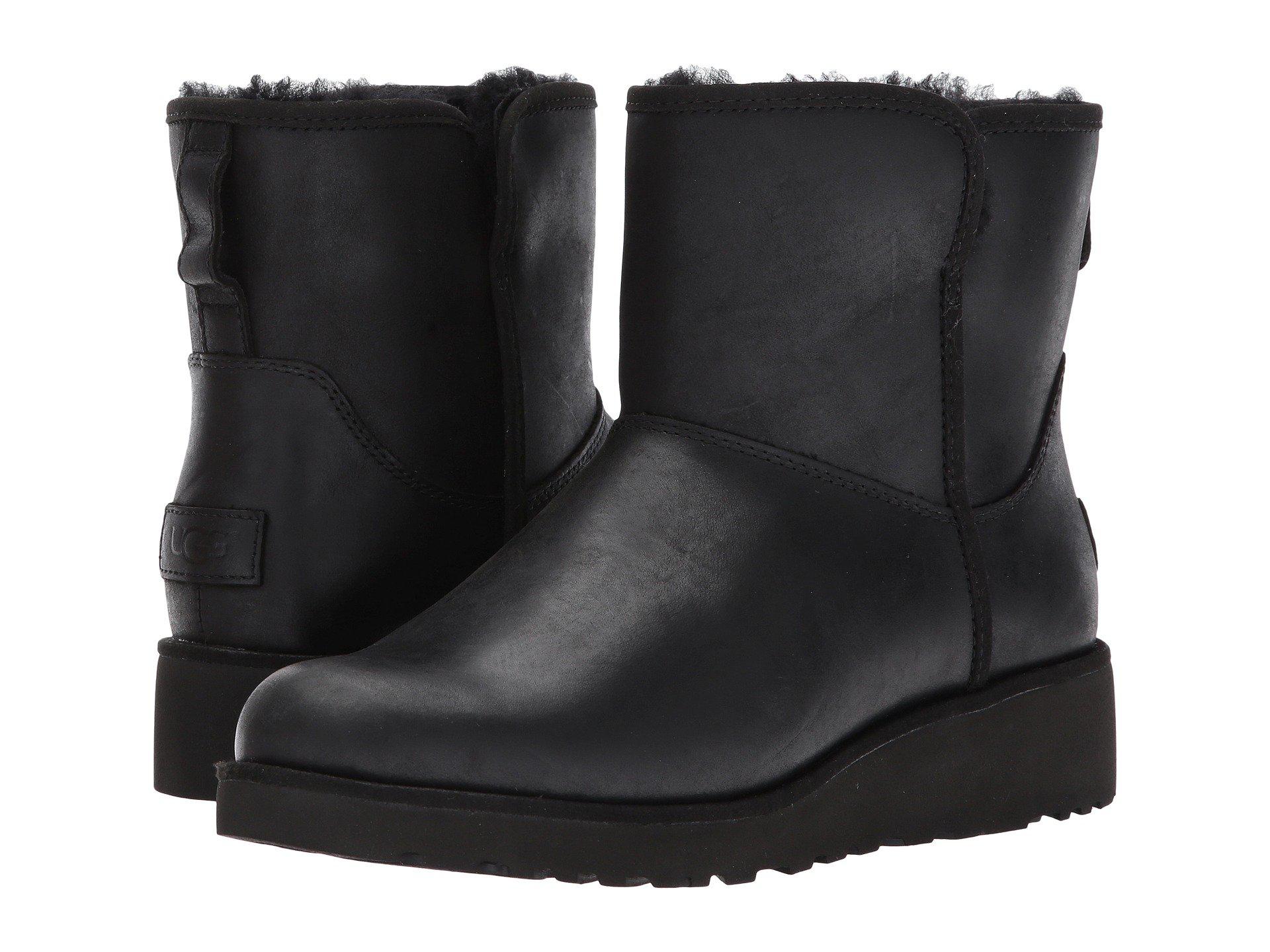 black leather kristin ugg boots 