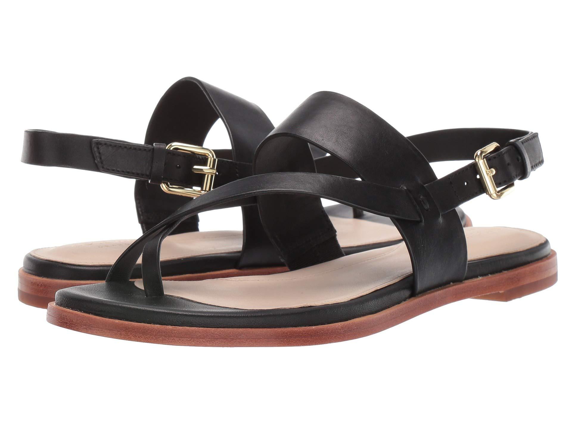 Cole Haan Leather Anica Thong Sandal in Black - Save 9% - Lyst
