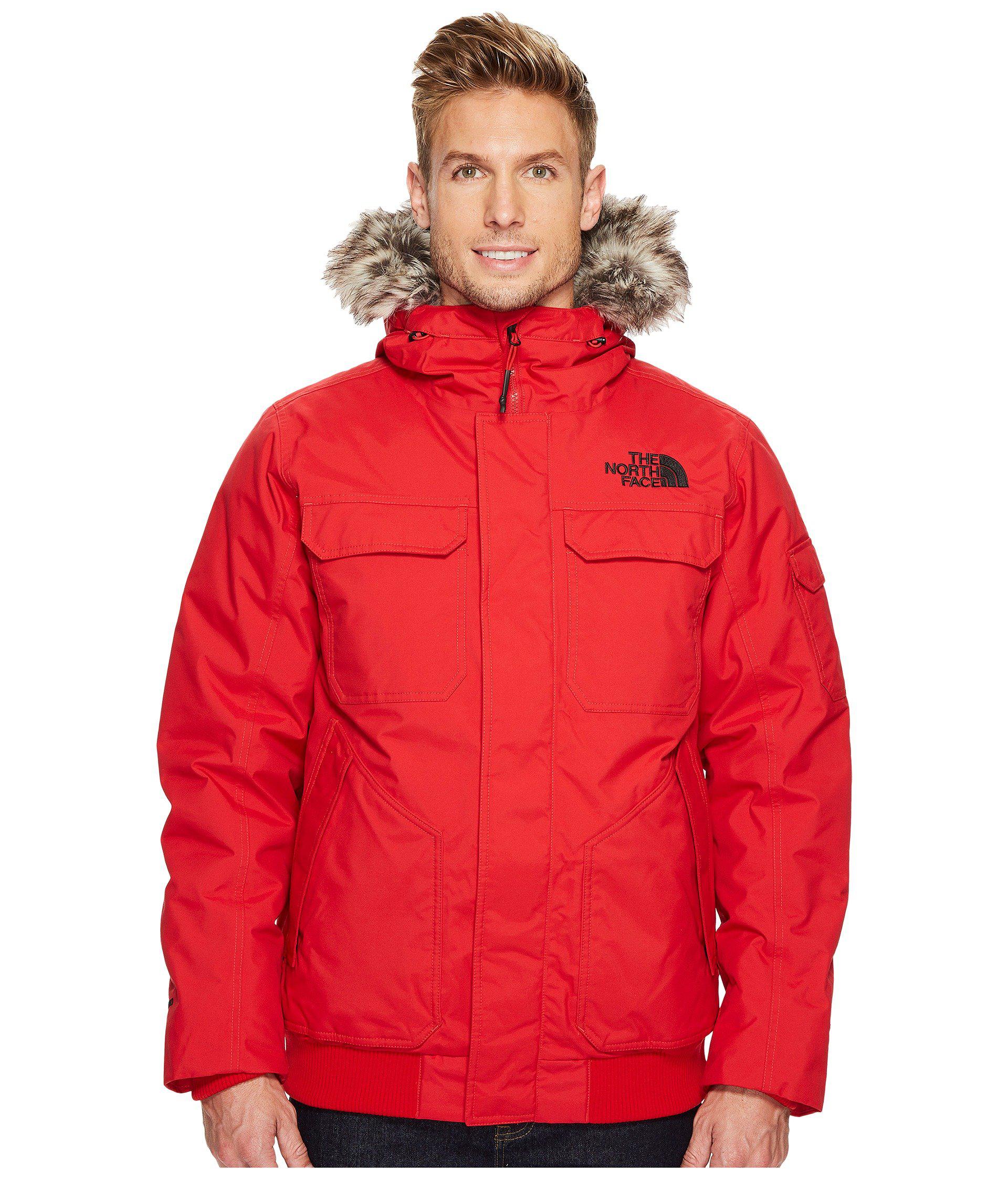 north face gotham red