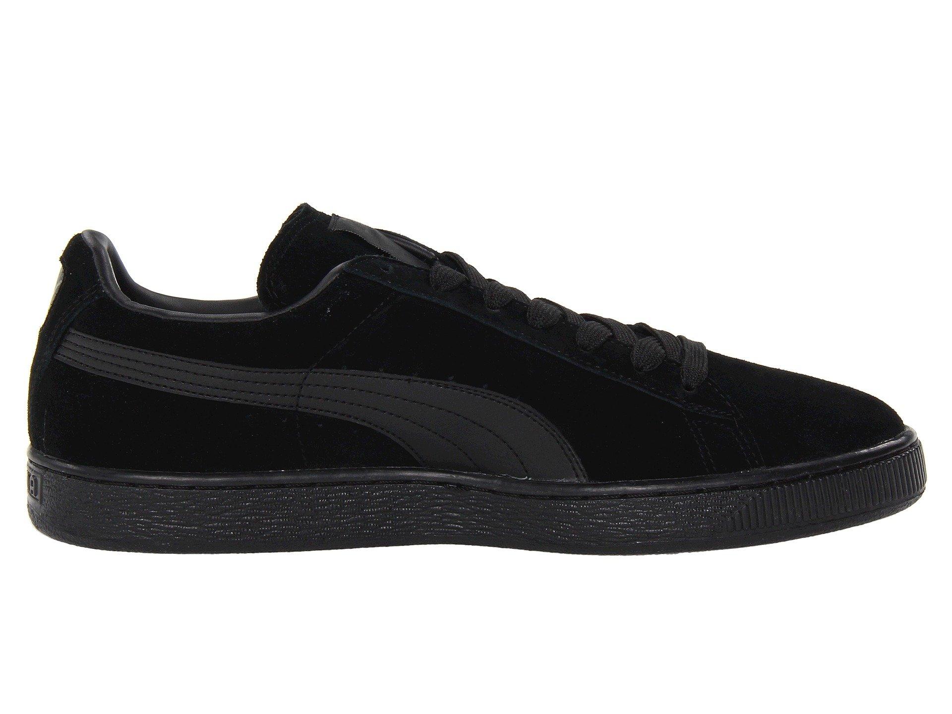 puma suede black and orange