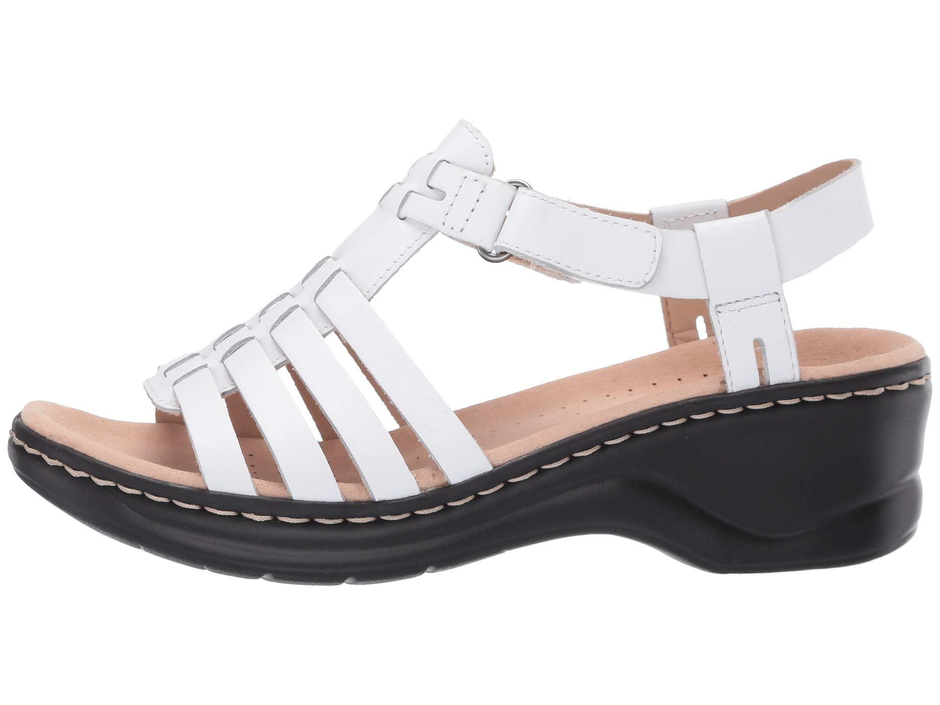 Clarks Lexi Bridge (navy Leather) Women's Dress Sandals Lyst