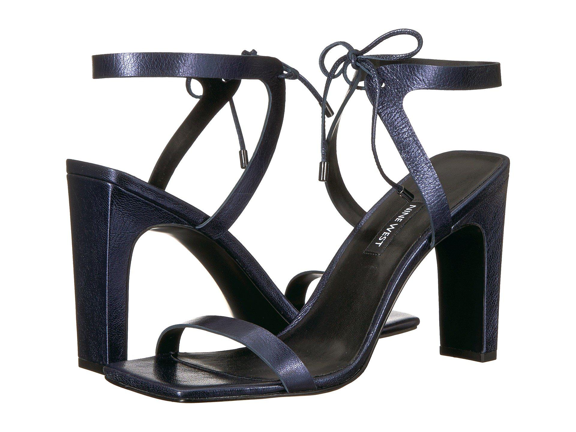 nine west navy blue sandals