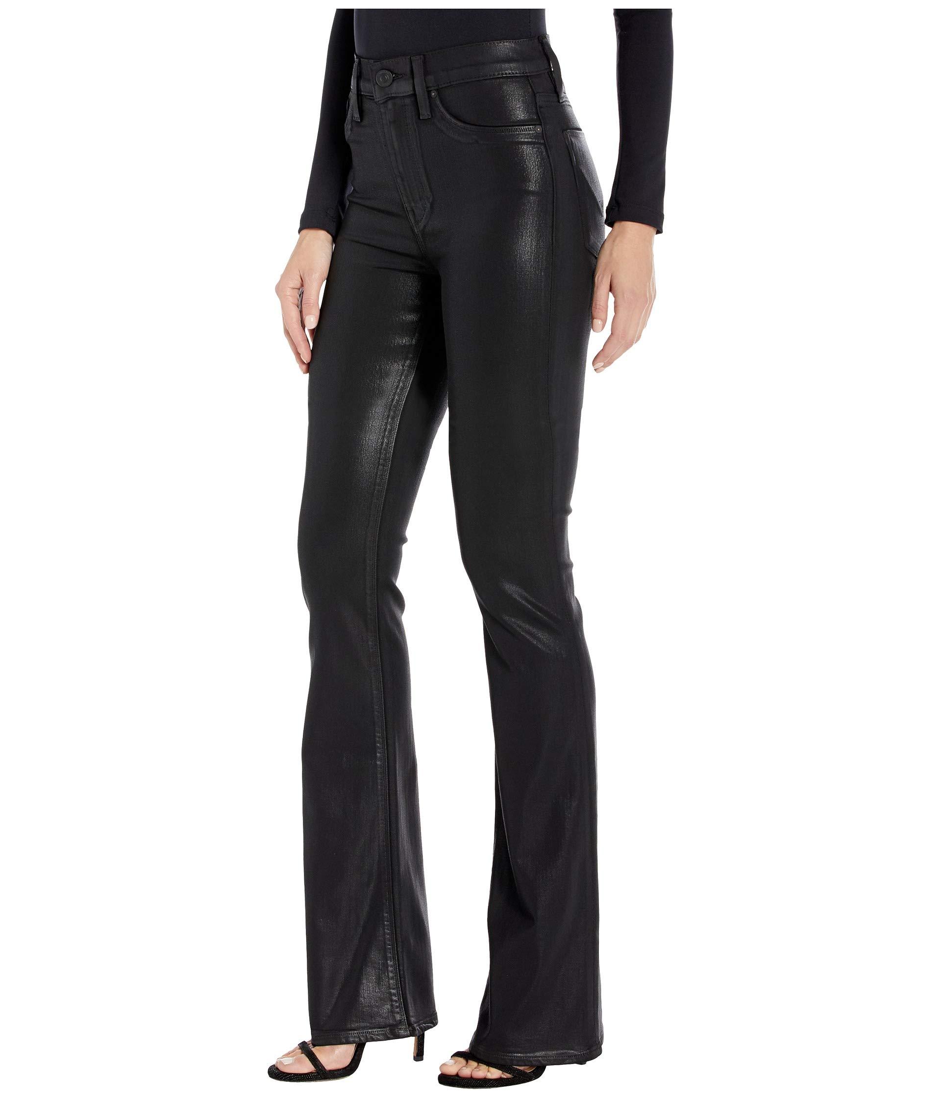 Hudson Jeans Synthetic Barbara High-waist Bootcut In Noir Coated 